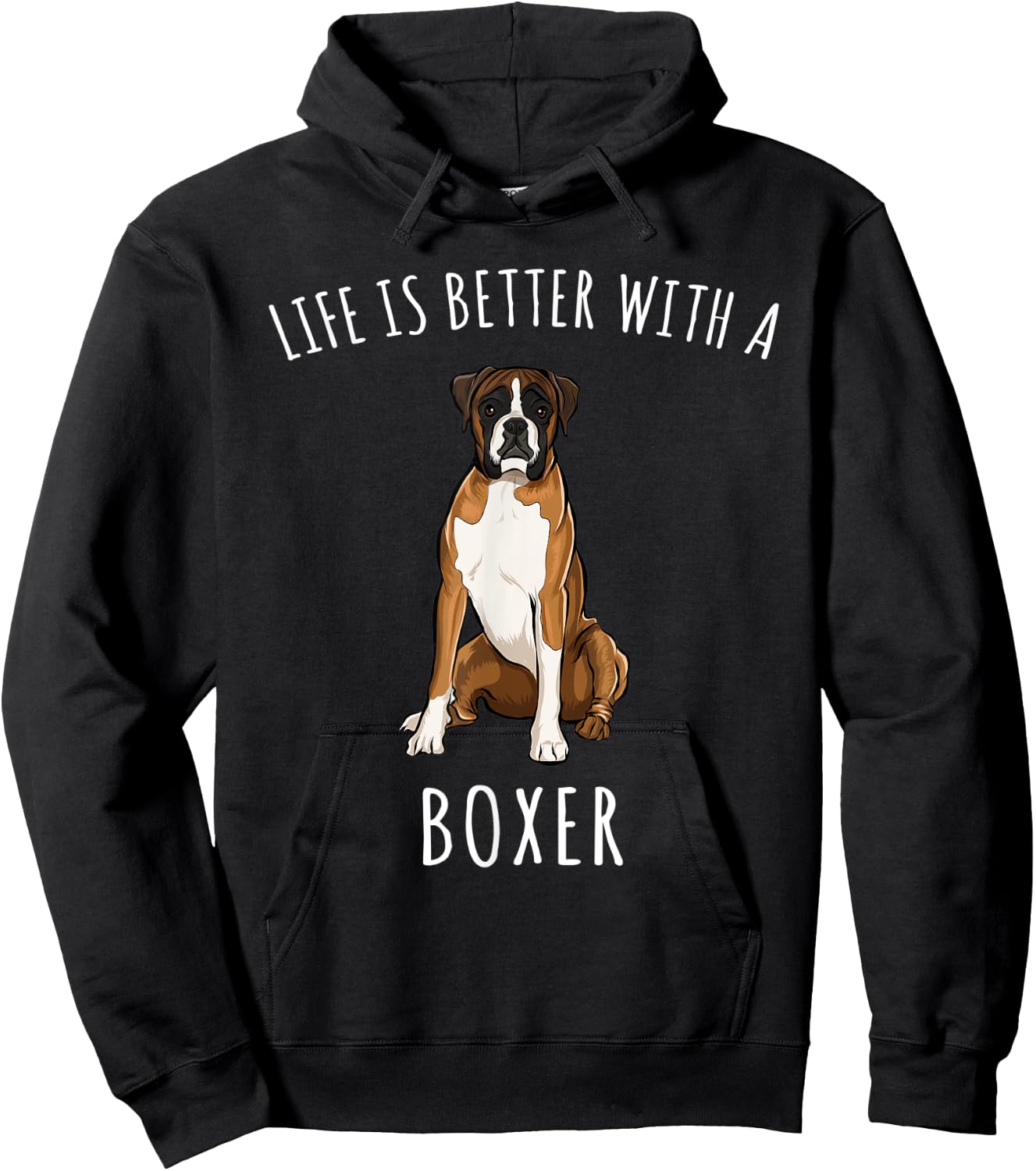 Life Is Better With A Dog Deutscher Boxer Women Hoodie - Hoodie | Black