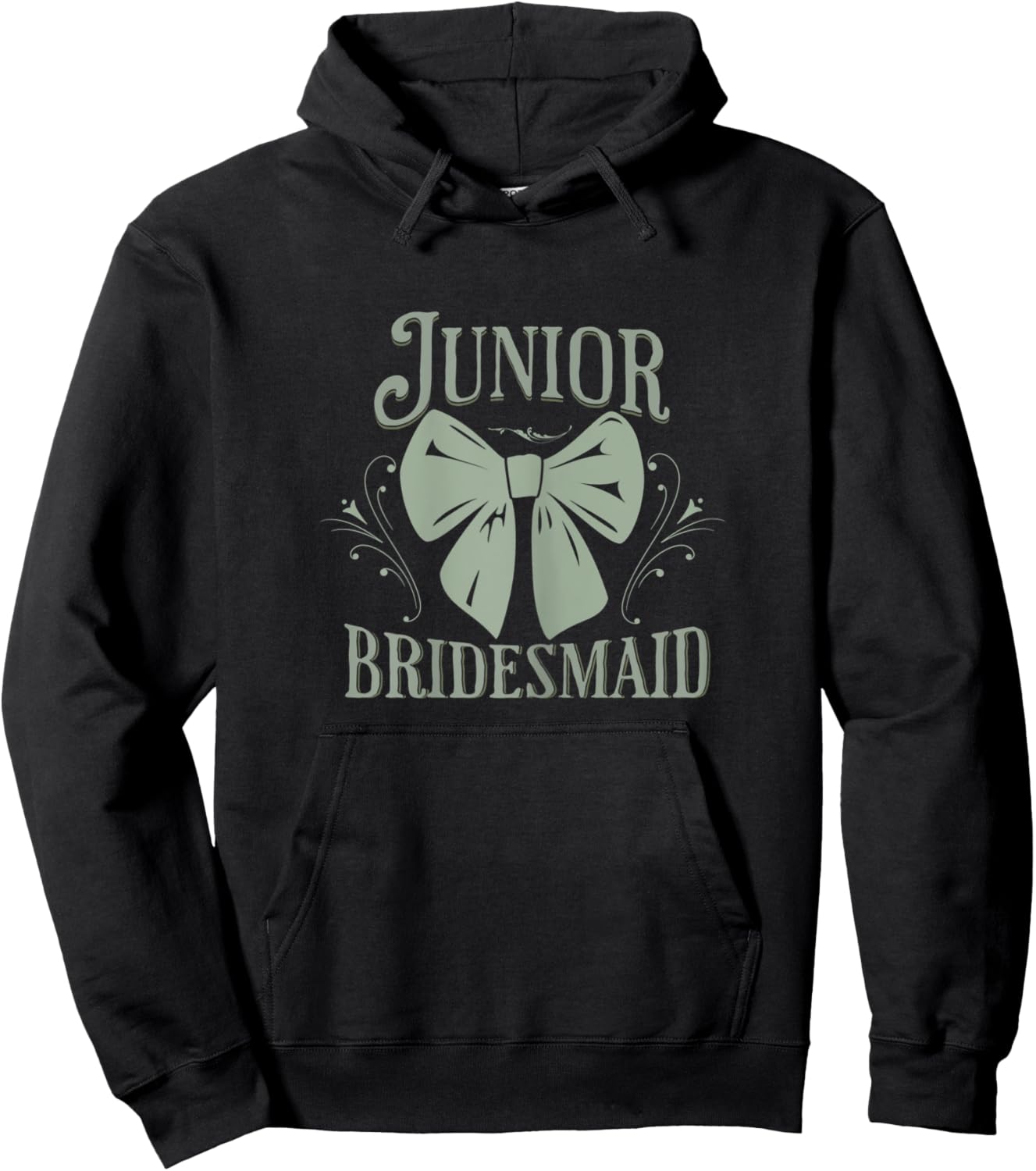 Vintage Junior Bridesmaid Wedding Bridal Party Jr Bridesmaid Hoodie - Hoodie | Black
