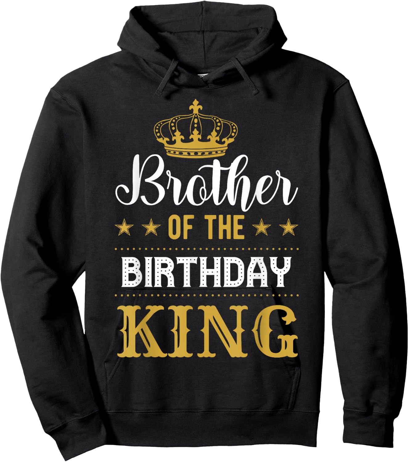 Brother of the Birthday King Party Family Celebration Hoodie - Hoodie | Black