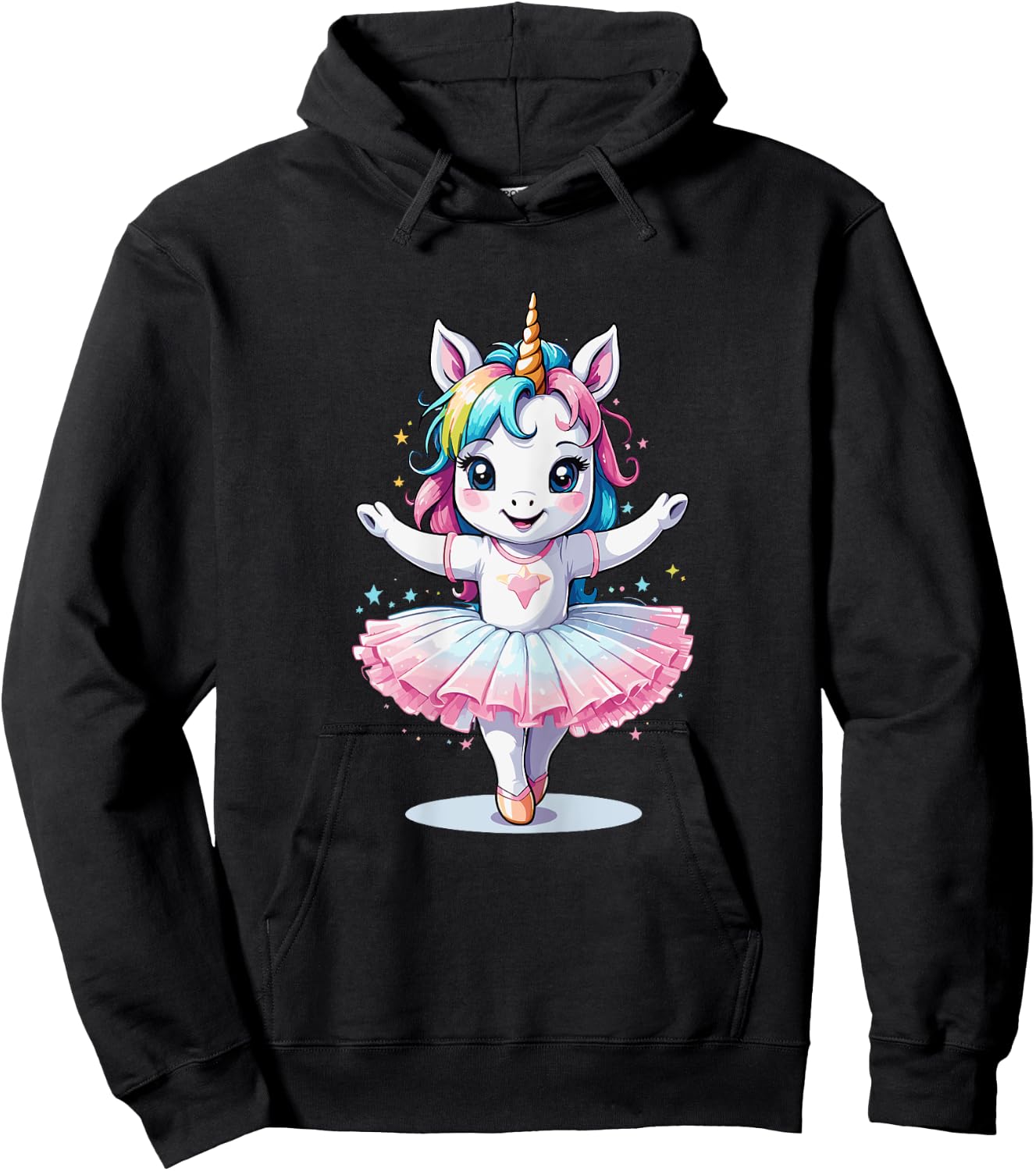 Cute Unique & Modern Unicorn Ballet & Ballerina Hoodie - Hoodie | Black