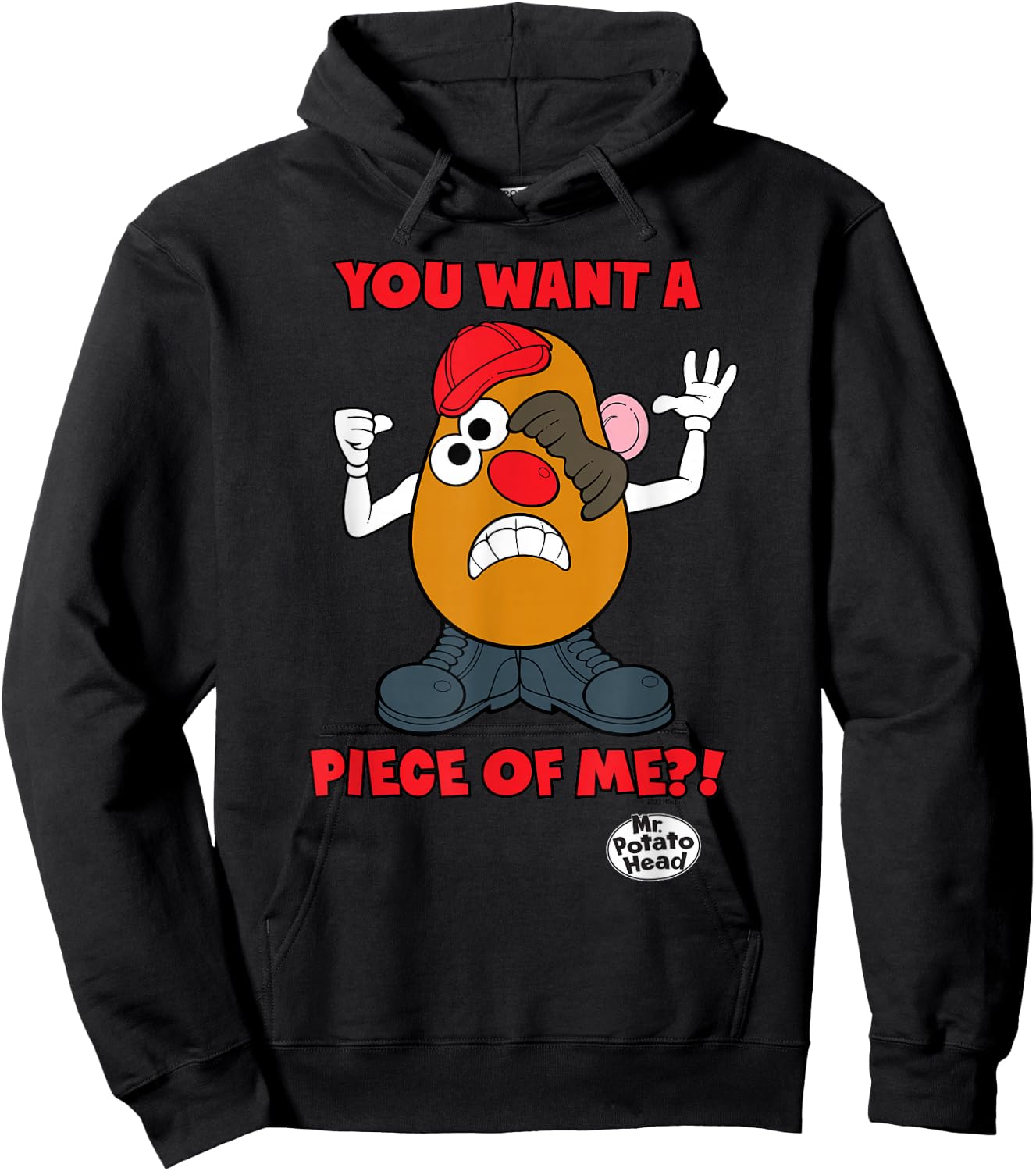 Mr. Potato Head You Want A Piece Of Me?! Scrambled Face Hoodie - Hoodie | Black