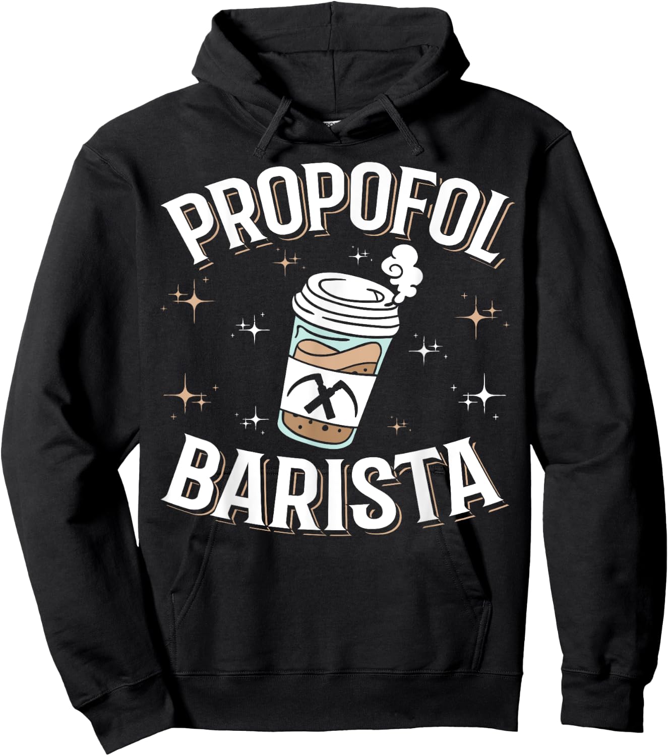 Laryngoscope & Intensive Care Anesthesia - Barista Propofol Hoodie - Hoodie | Black