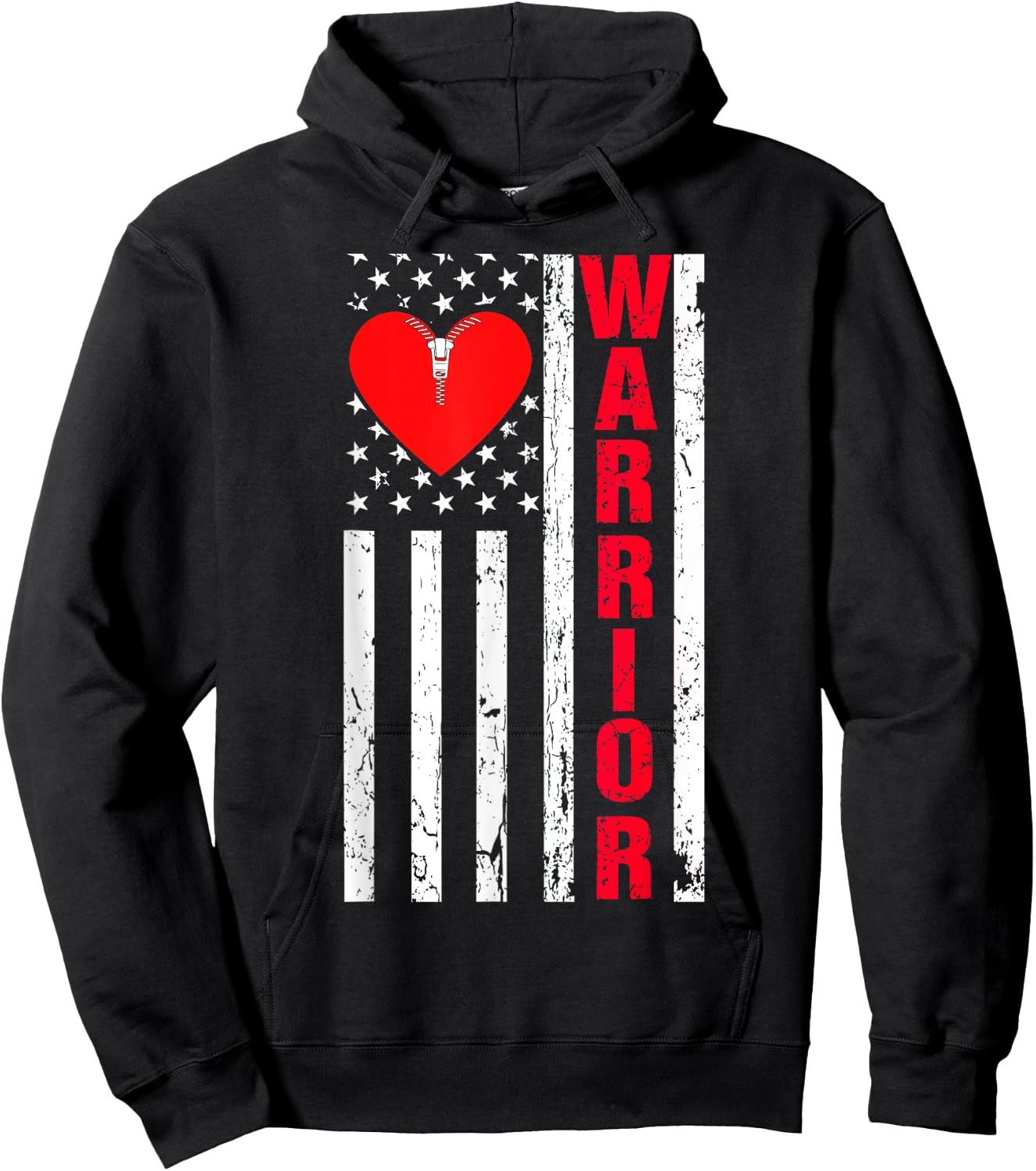 Open Heart Surgery Recovery Survivor Heart Warrior Men Women Hoodie - Hoodie | Black