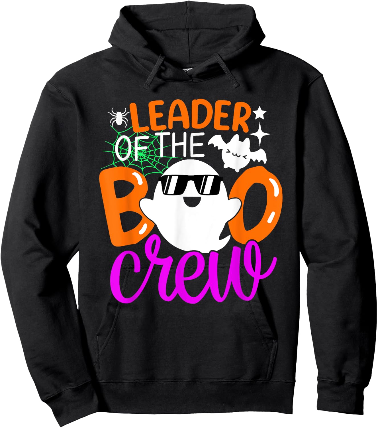 Leader Of The Boo Crew Shirt Funny Halloween Family Matching Hoodie - Hoodie | Black