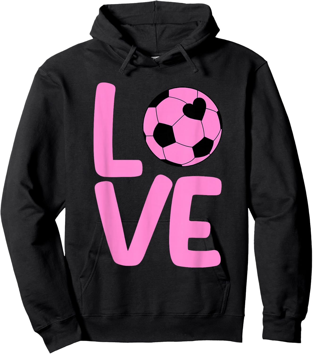 Cute Soccer Design Girls Team Sport Soccer Player Hoodie - Hoodie | Black