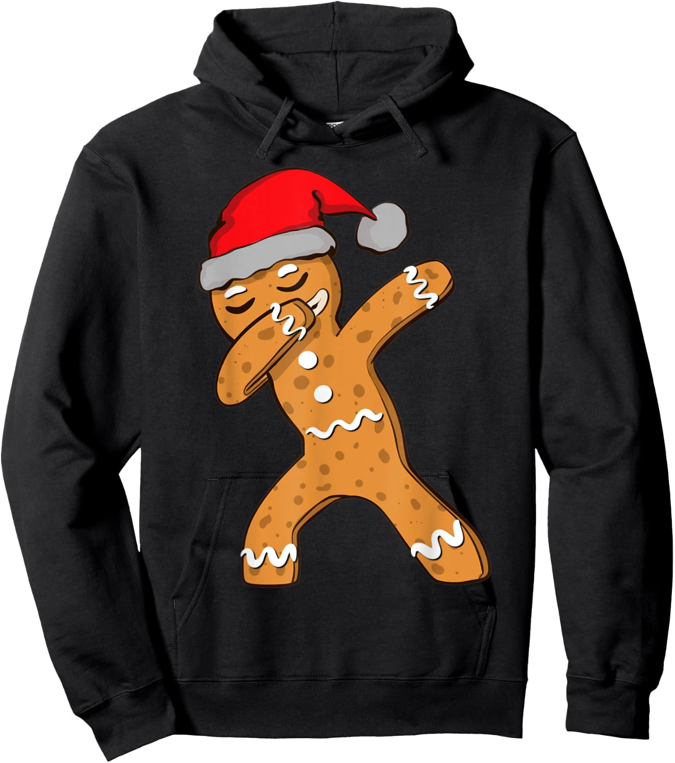 Kids Dabbing Dab Gingerbread Man Xmas Girls Boys Christmas Hoodie - Hoodie | Black