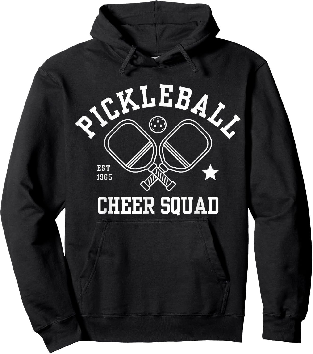 Pickleball Cheer Squad Cheer Team Cheerleader Varsity Team Hoodie - Hoodie | Black