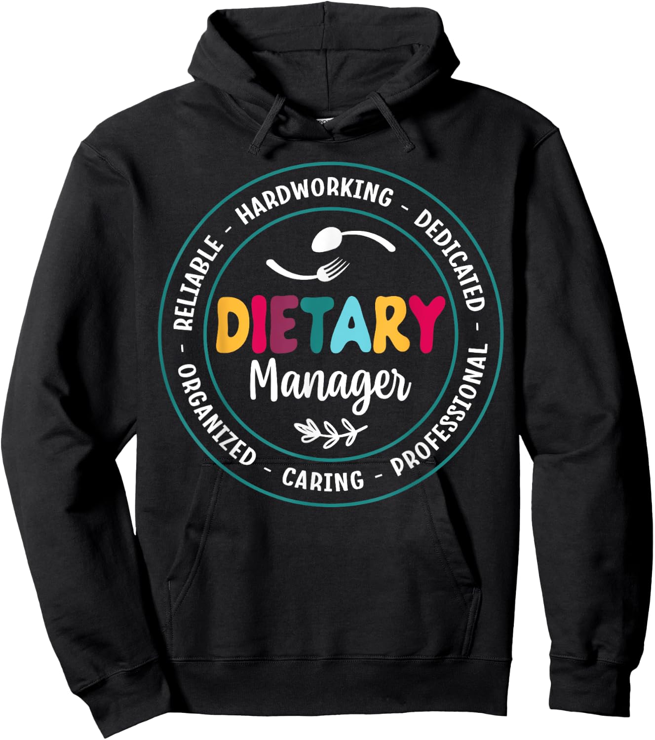 Cute Dietary Manager Appreciation Hoodie - Hoodie | Black