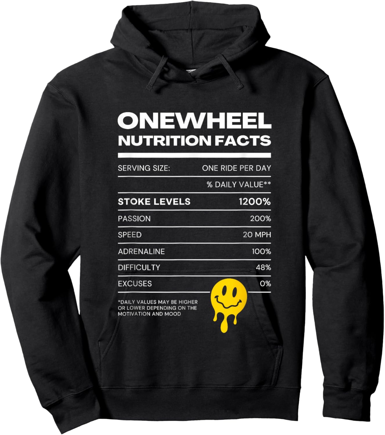 Onewheel Nutritional Value Stoke One Wheel Hoodie - Hoodie | Black