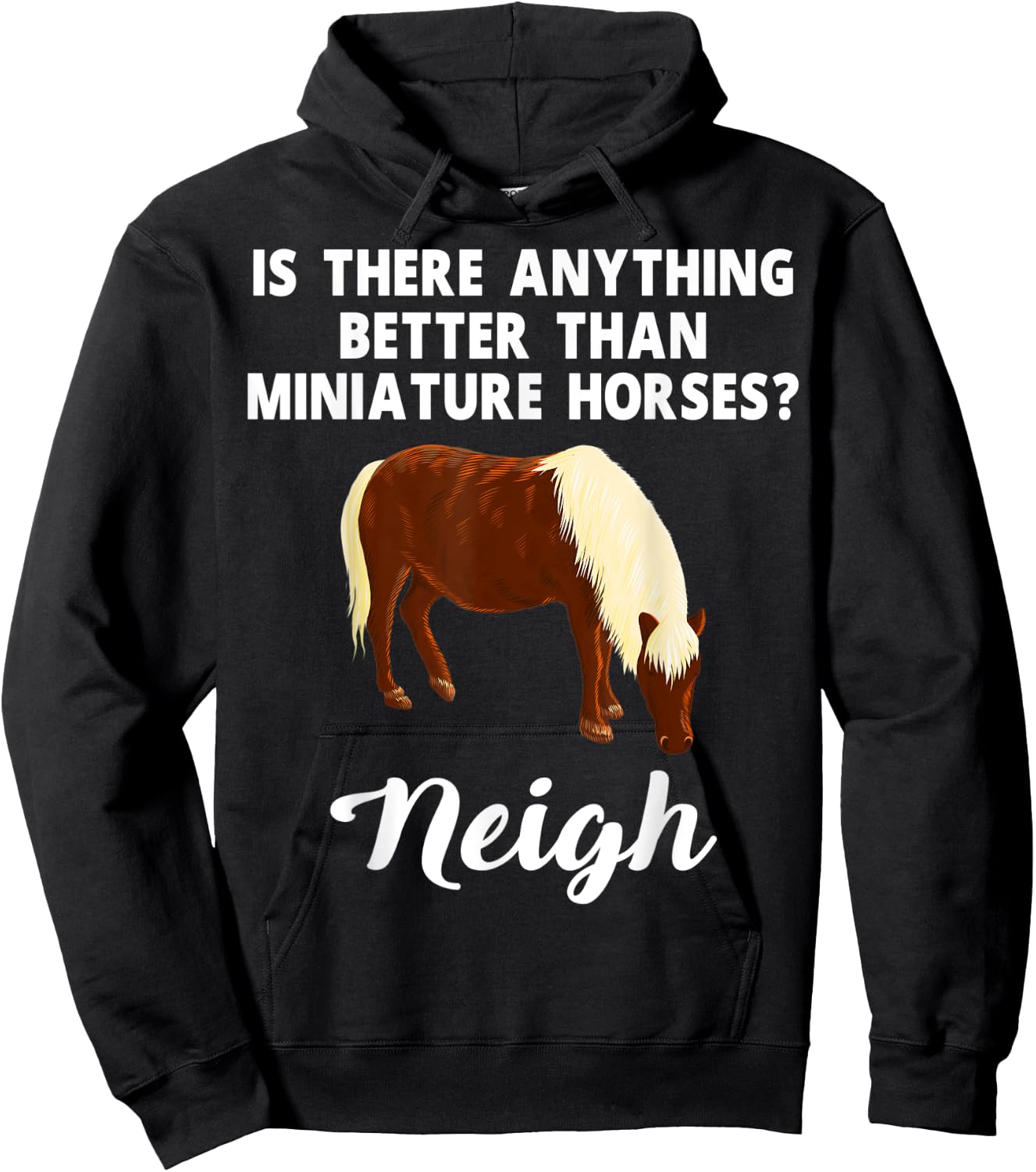Miniature Horse Apparel - Funny Cute Horses Lover Design Hoodie - Hoodie | Black
