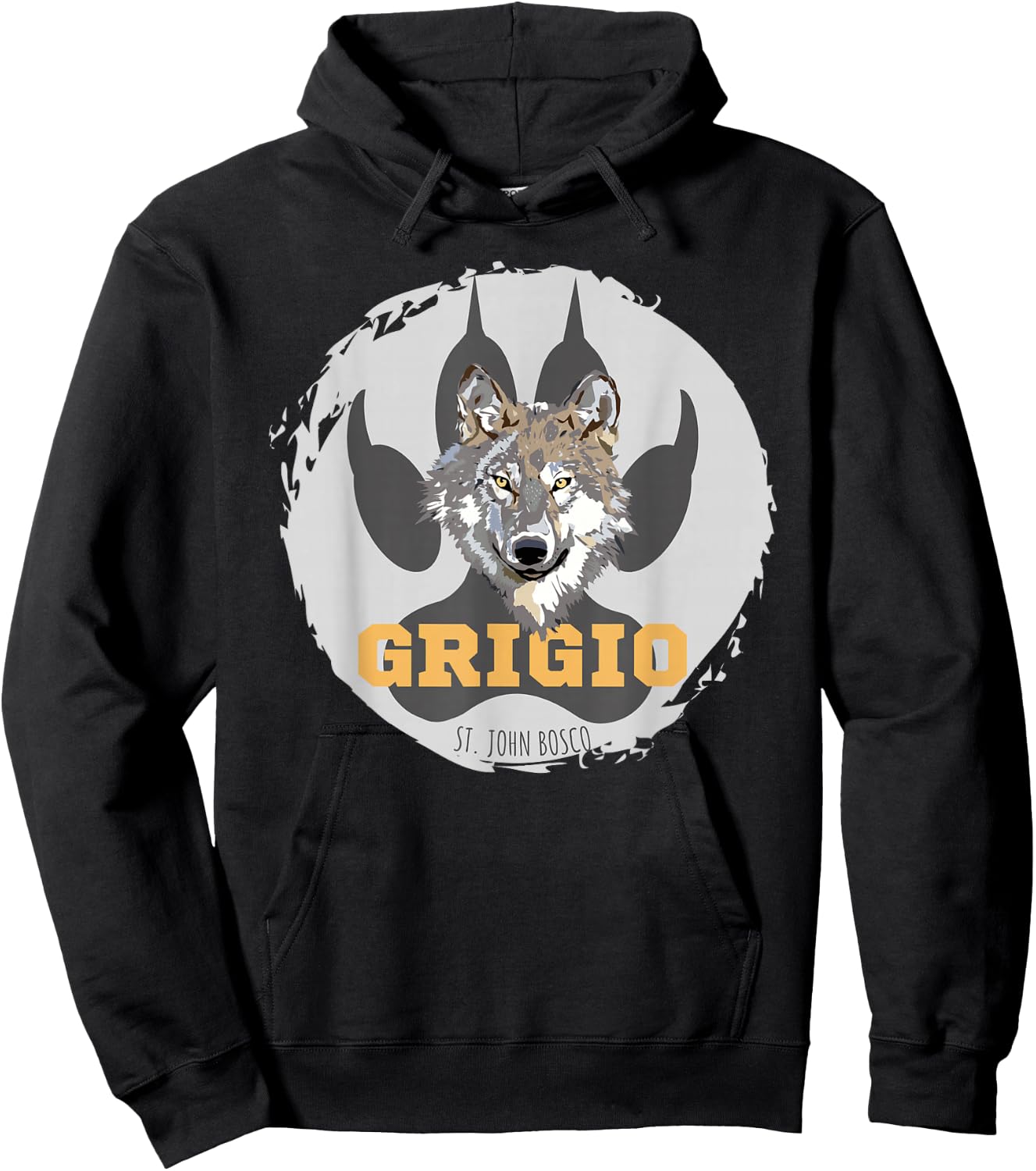 St. John Bosco - Grigio Wolf Hoodie - Hoodie | Black