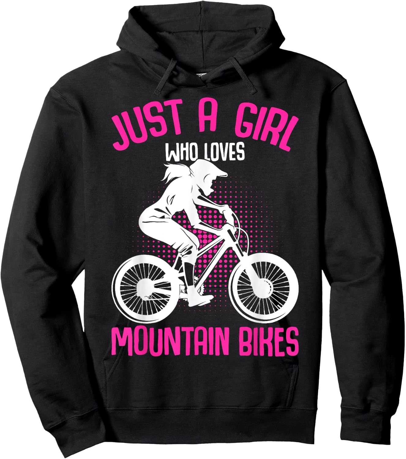 Just A Girl Who Loves Mountain Bike MTB Downhill Biker Kids Hoodie - Hoodie | Black