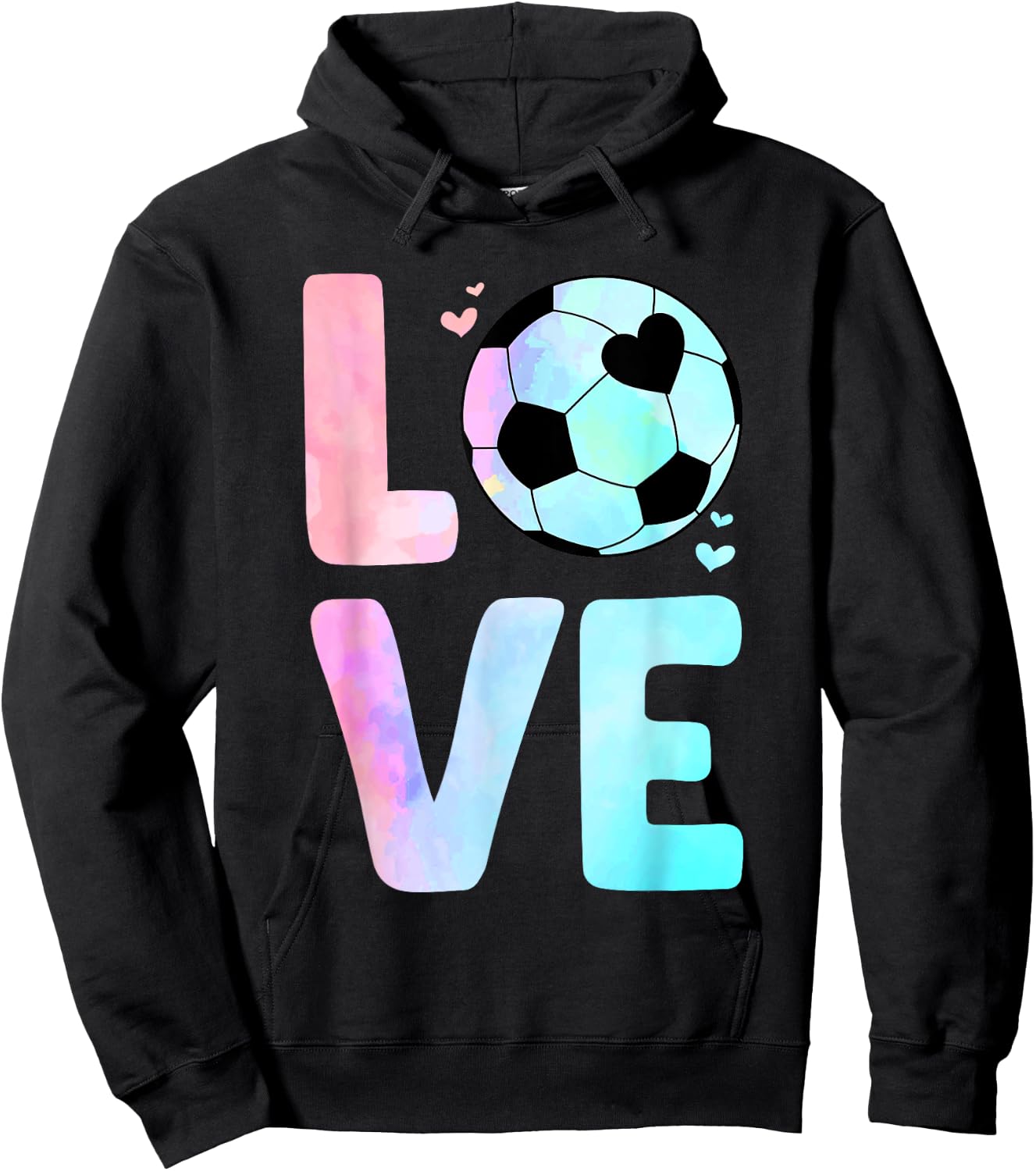 Cool Soccer Art Girls Toddler Themed Soccer Player Hoodie - Hoodie | Black