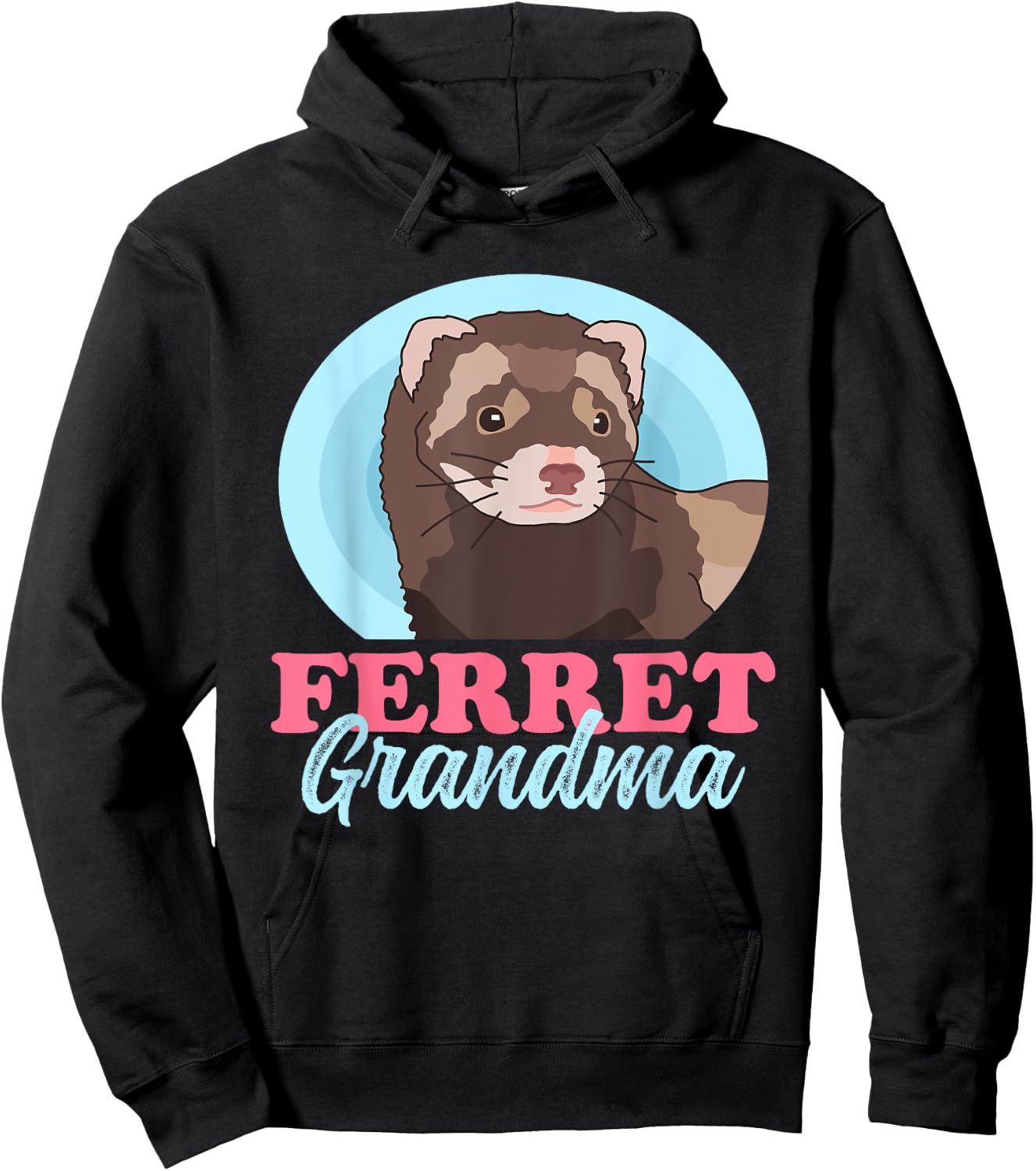 Ferret Grandma | Ferrets Owner Ferret Hoodie - Hoodie | Black
