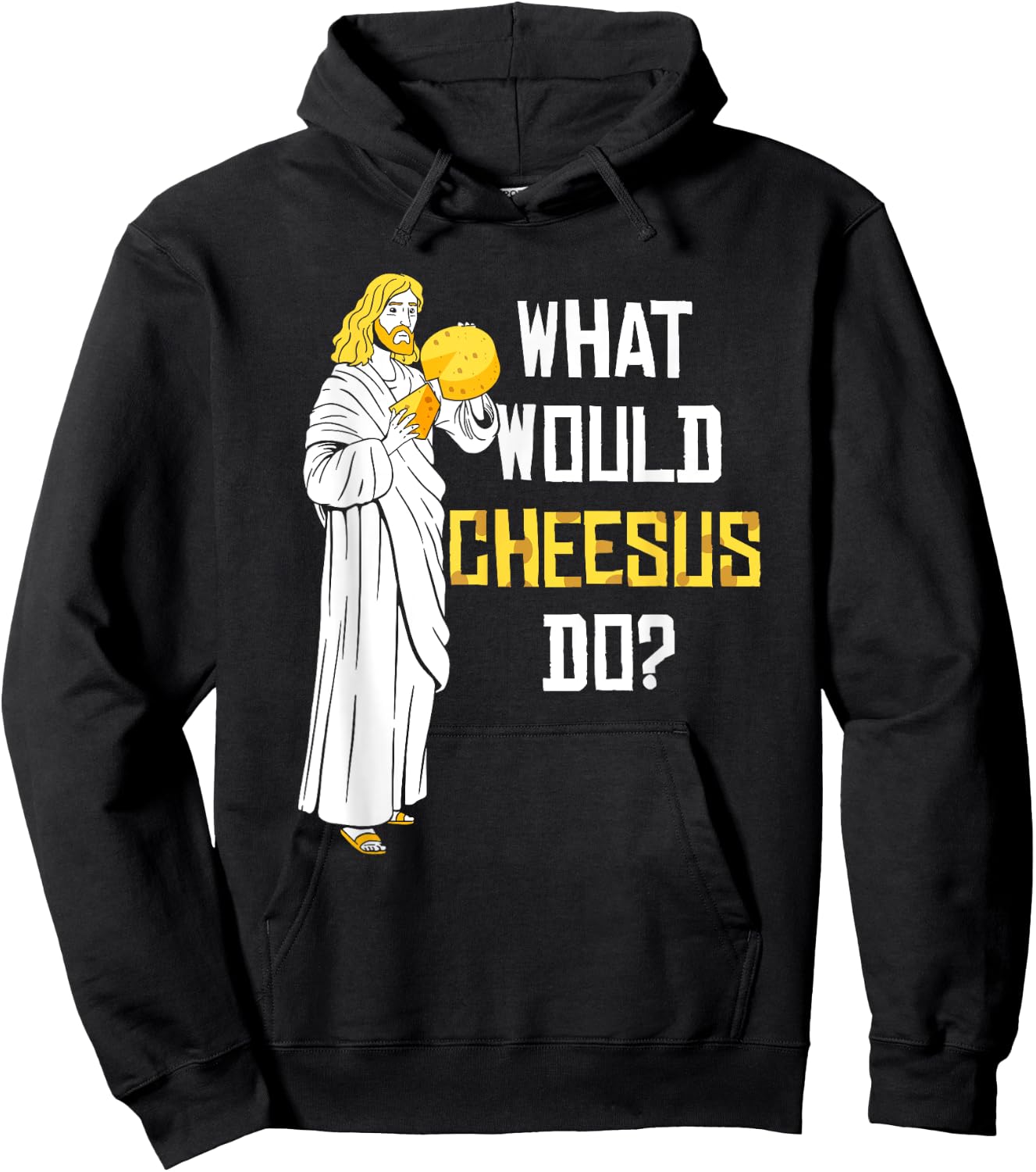 What Would Cheesus Do? Cheese Lovers Hoodie - Hoodie | Black