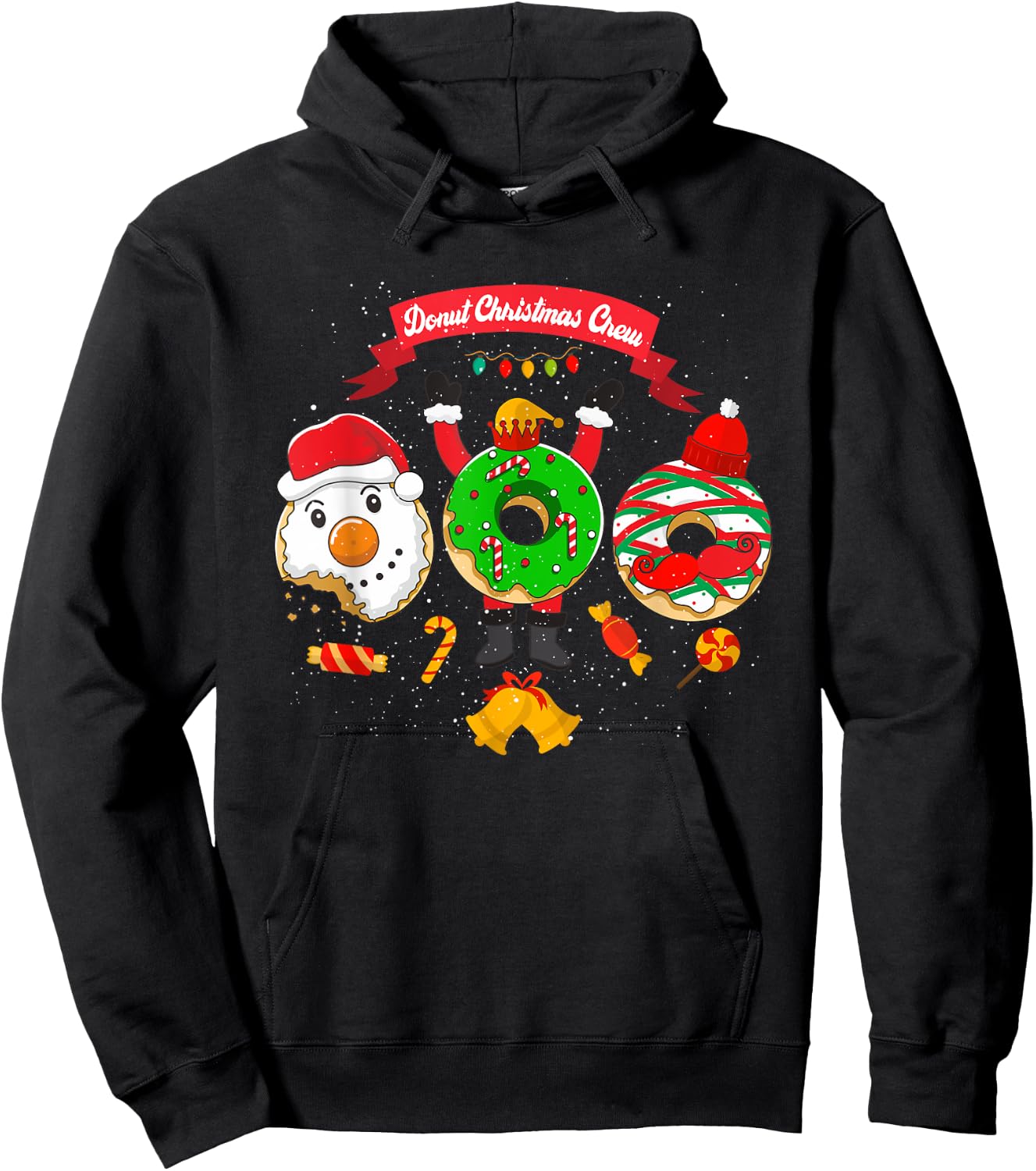 Donut Christmas Squad Pastry Chef Holiday Baking Donuts Hoodie - Hoodie | Black