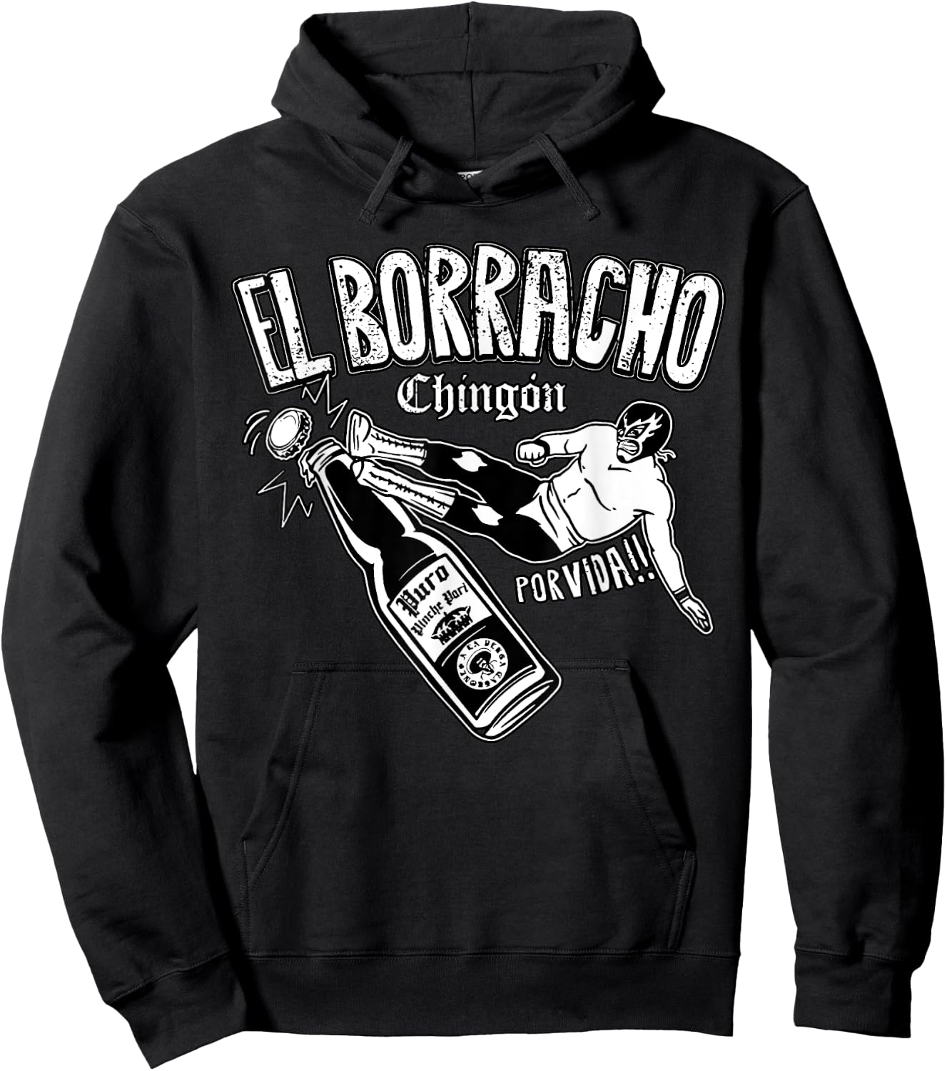 El Borracho Chingon Mexican Drinking Cinco De Mayo Hoodie - Hoodie | Black
