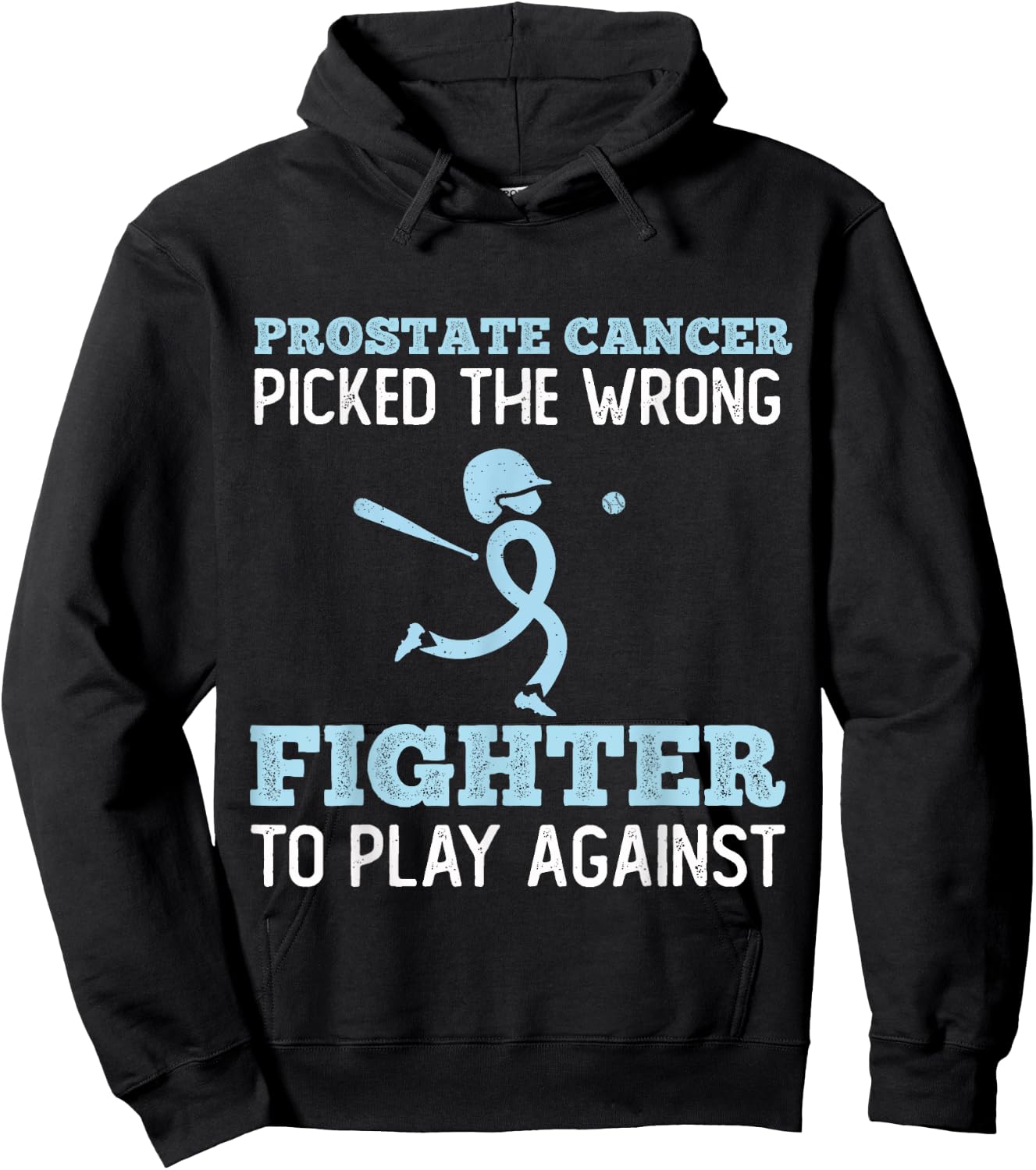 Baseball Player Prostate Cancer Patient Fighting Cancer Hoodie - Hoodie | Black