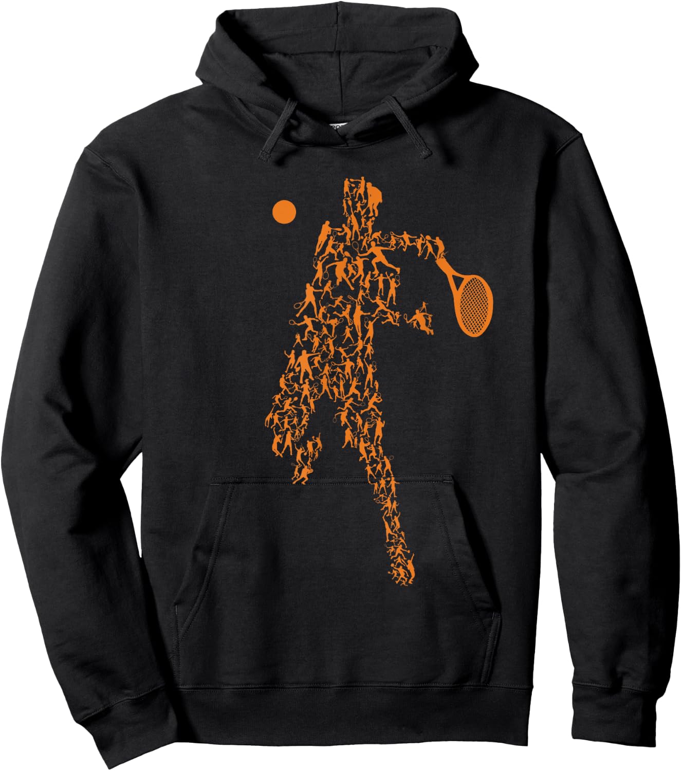 Tennis Positions Player Balls Funny Racket Game Outfit Hoodie - Hoodie | Black