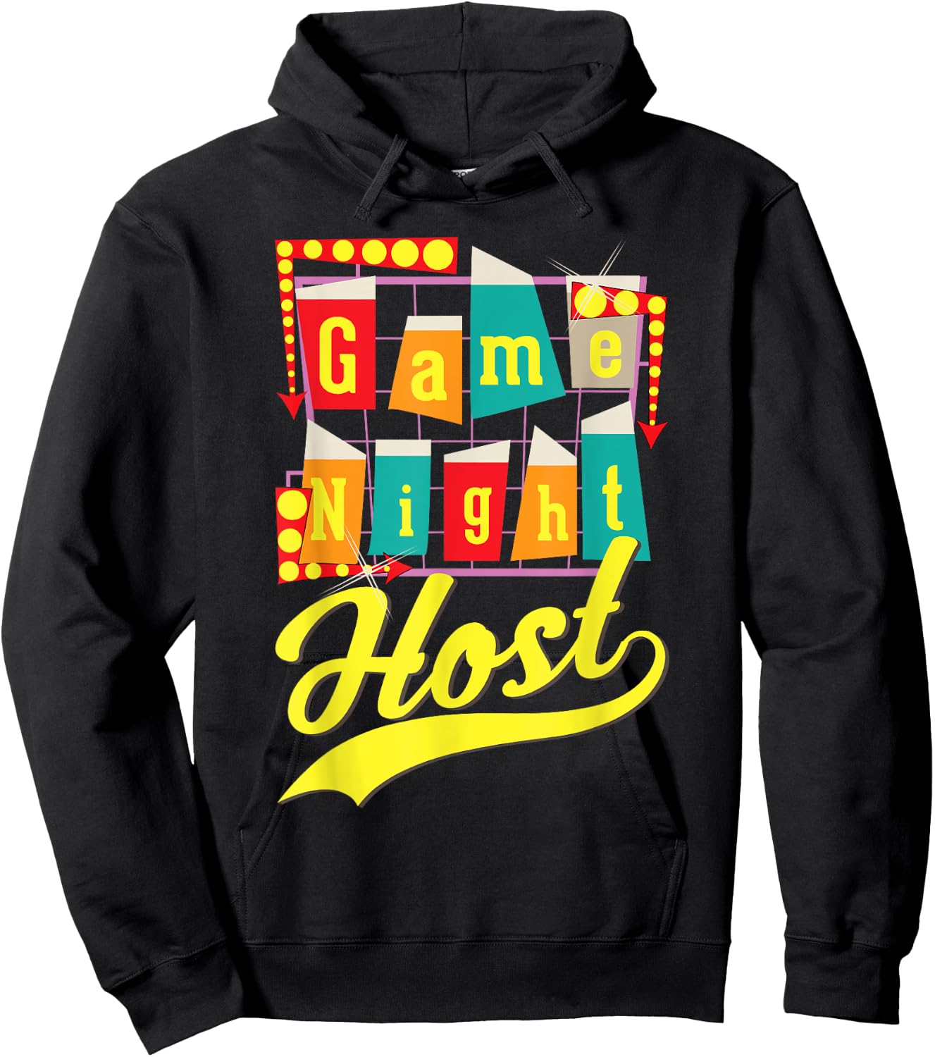 Game Night Host Family Board Game Trivia Night Hoodie - Hoodie | Black