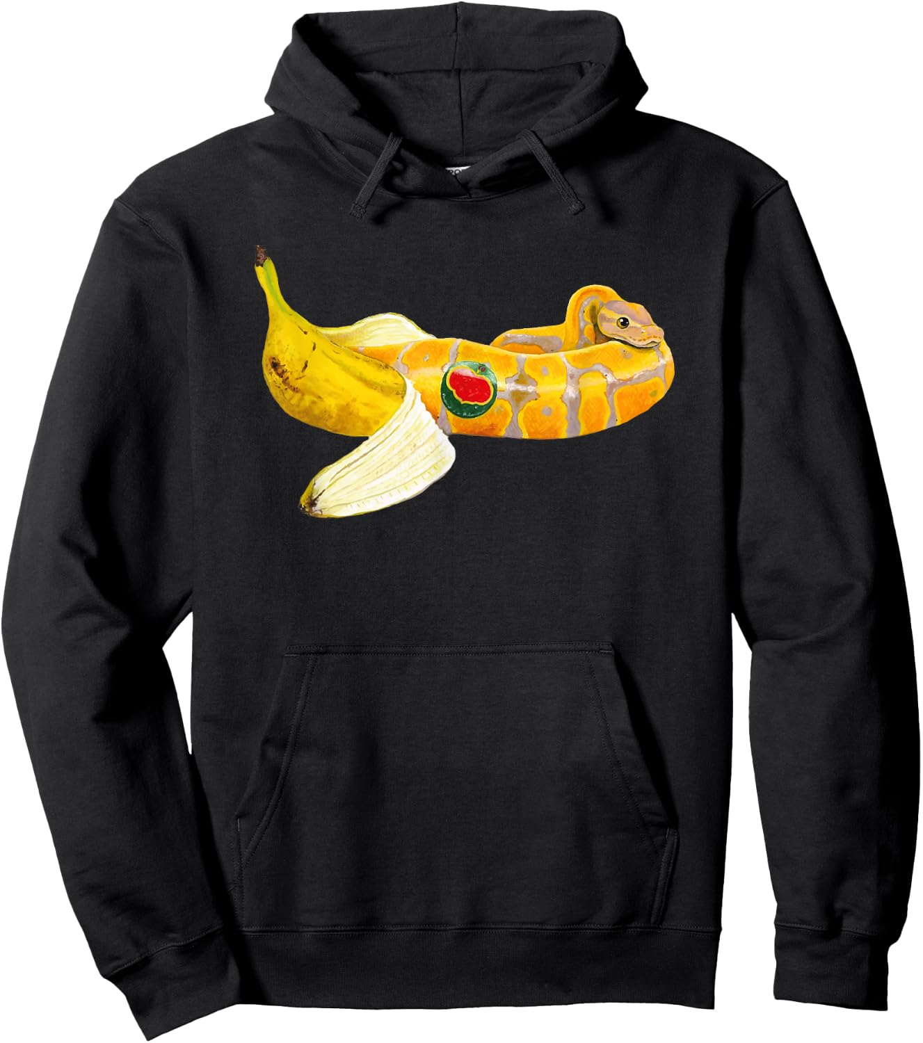 Banana Ball Python Snake Reptile Herpetologist Ophiology Hoodie - Hoodie | Black