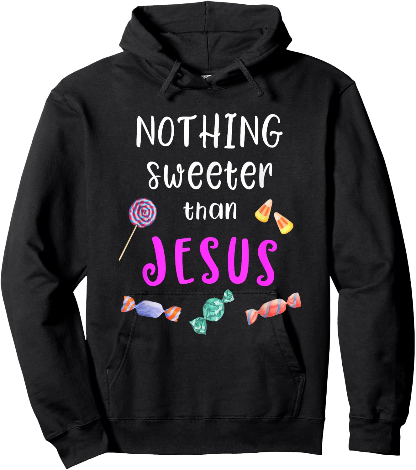 Cute Christian Gift, Jesus Trunk Or Treat Candy Hoodie - Hoodie | Black