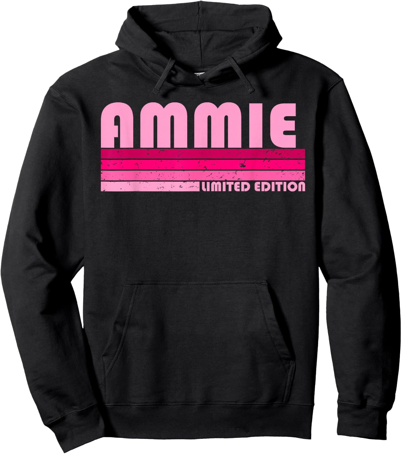AMMIE Name Personalized Retro Vintage 80s 90s Birthday Hoodie - Hoodie | Black
