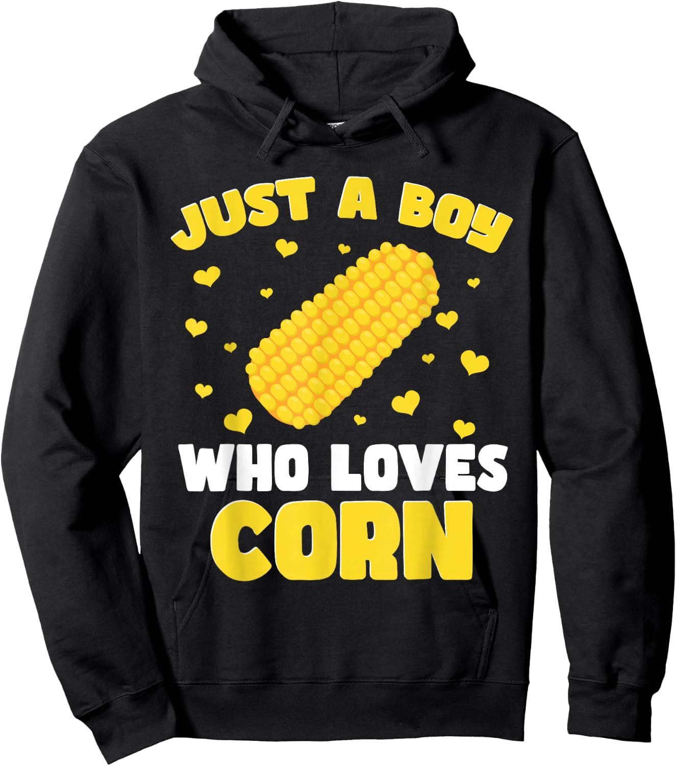 Crop Kids Farming Corn Toddler Just A Boy Who Loves Corn Hoodie - Hoodie | Black