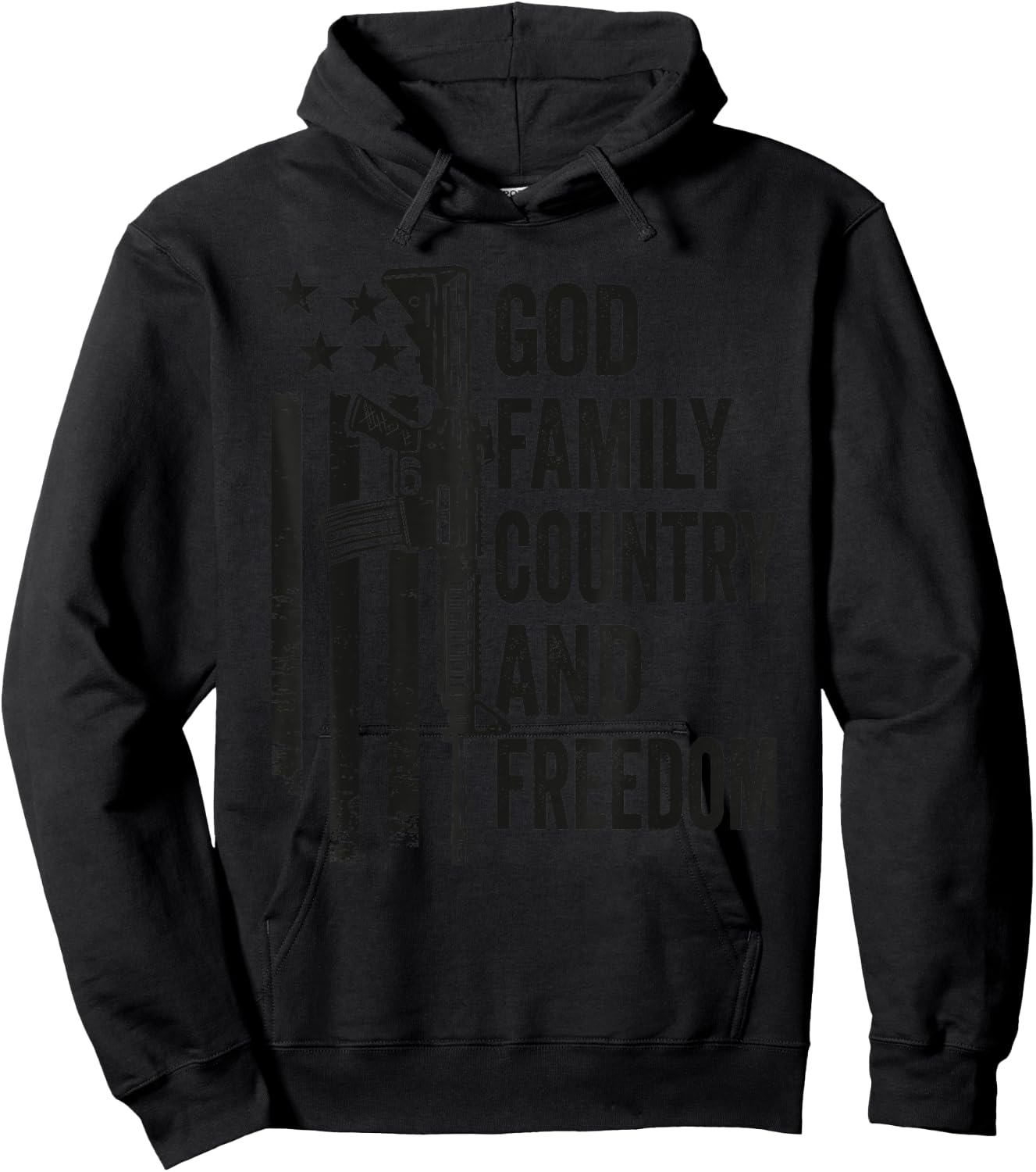 God Family Country Freedom - AR15 Pro Gun 2nd Amendment Hoodie - Hoodie | Black