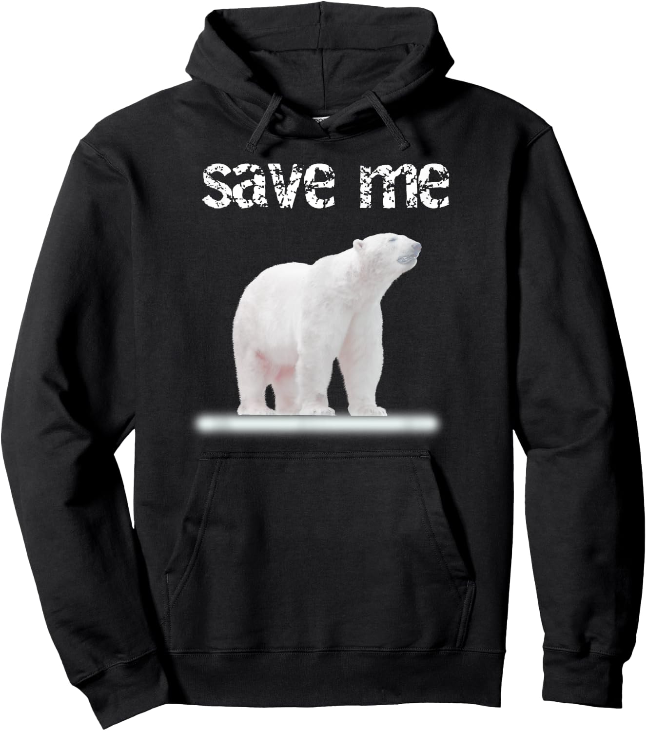 Bear Polar Protest Climate Change Arctic Save me Hoodie - Hoodie | Black