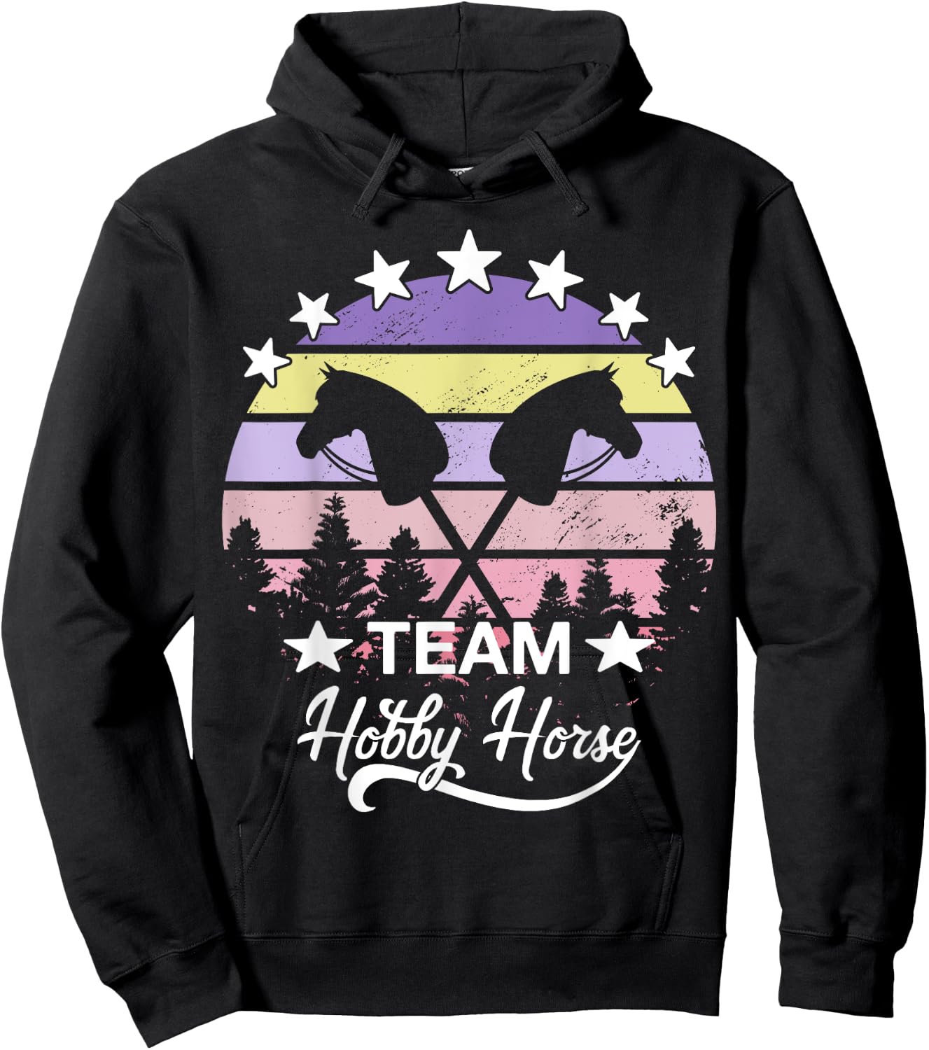 Team Hobby Horse Retro Hobby Horsing Hobby Horse Hoodie - Hoodie | Black