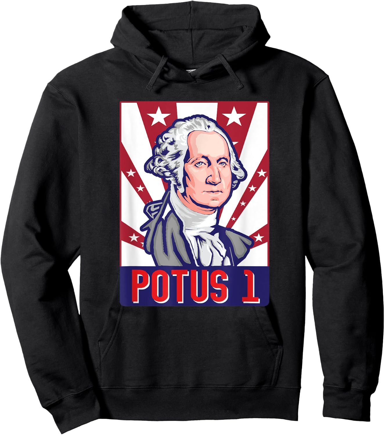 Potus 1 4th Of July First President George Washington Women Men Hoodie - Hoodie | Black