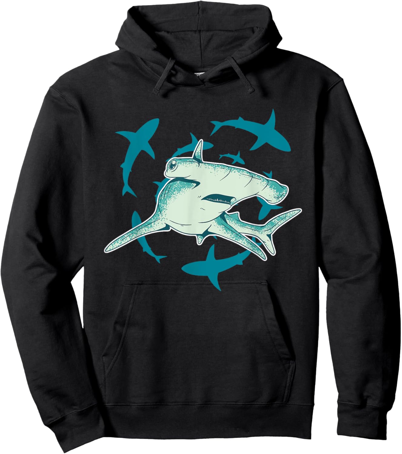 Hammerhead Shark Hoodie - Hoodie | Black