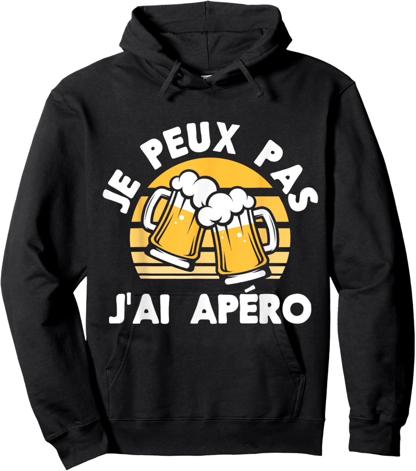 Je Peux Pas J'ai Aperitif Funny Beer Man Hoodie - Hoodie | Black