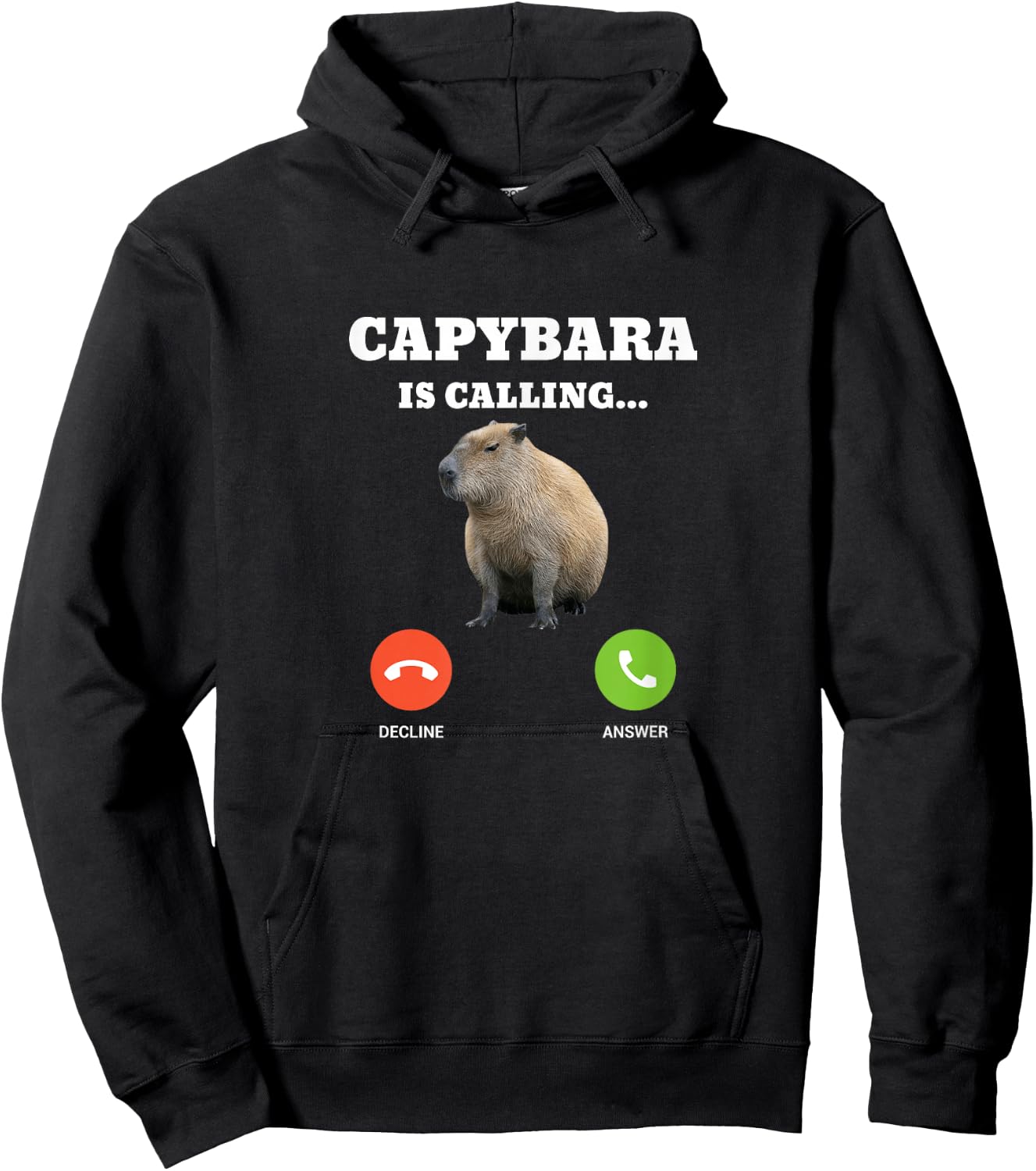 Capybara Is Calling Hoodie - Hoodie | Black