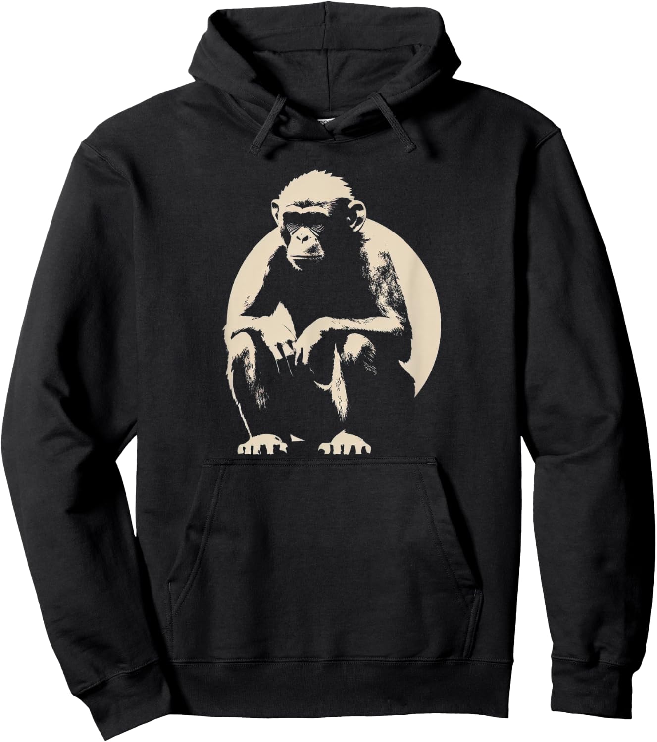 Funny Monkey with sunglasses cool Graffiti Urban art street Hoodie - Hoodie | Black