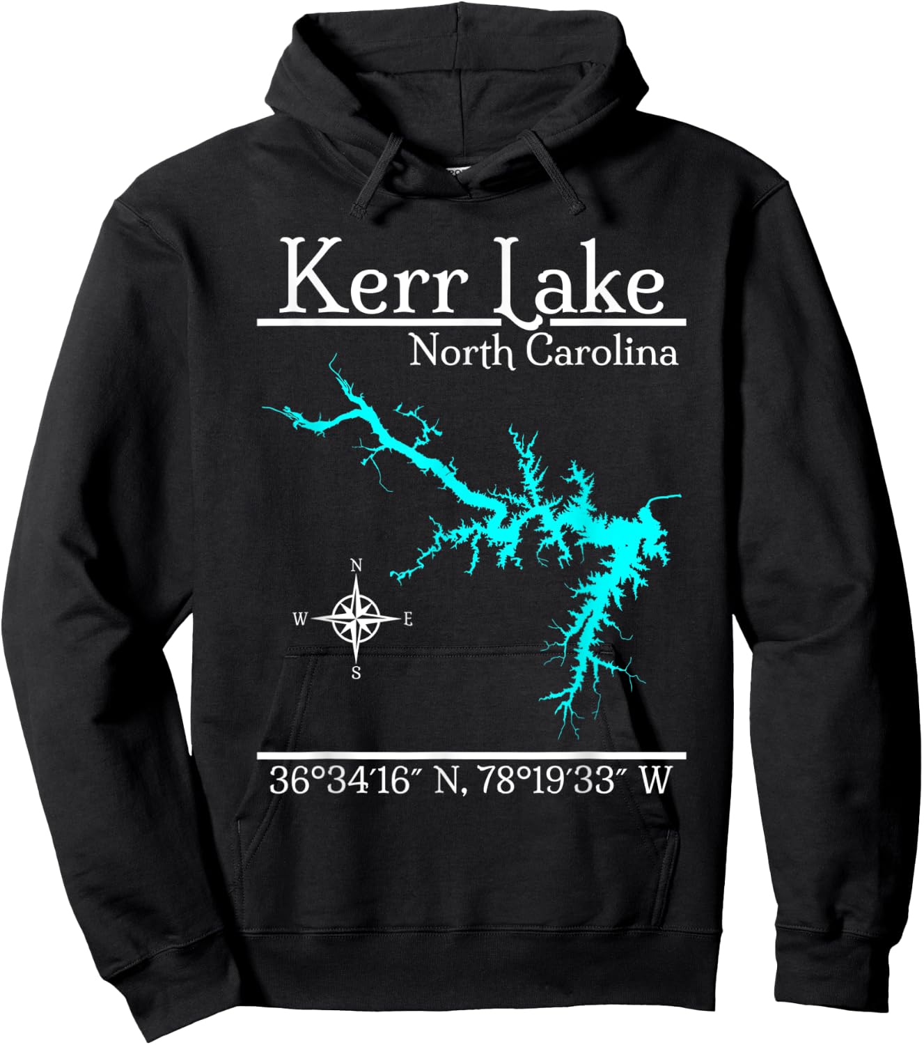 Kerr Lake - North Carolina Hoodie - Hoodie | Black
