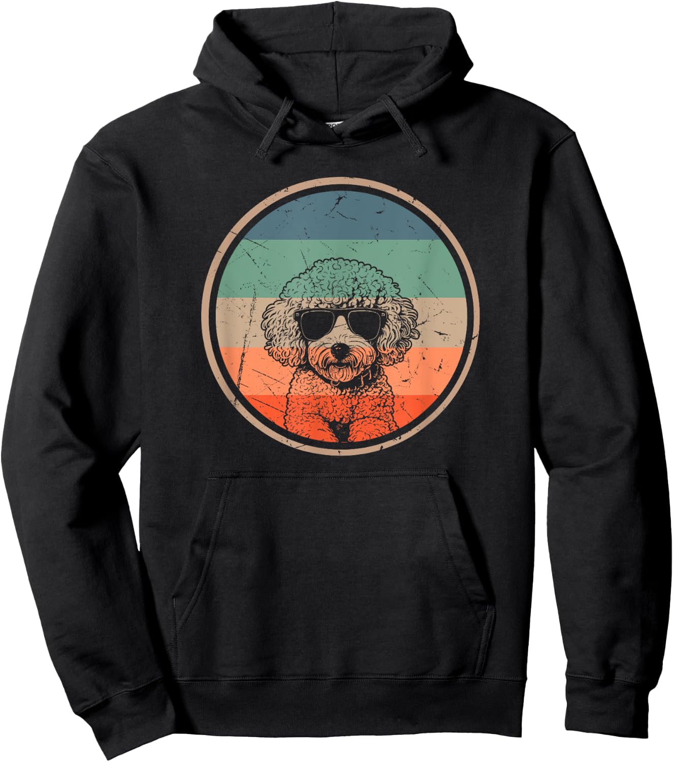 Poochon Dog Lover Gifts Women Vintage Retro Dog Xmas Hoodie - Hoodie | Black