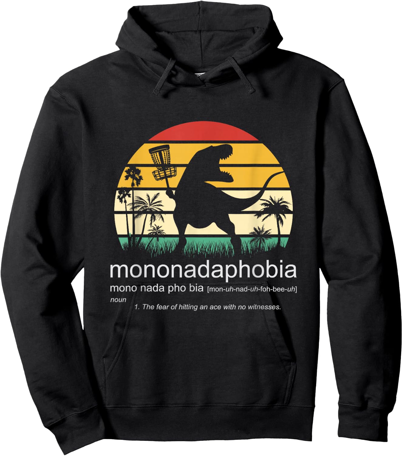 Disc Golf Mononadaphobia funny disk golf Hoodie - Hoodie | Black