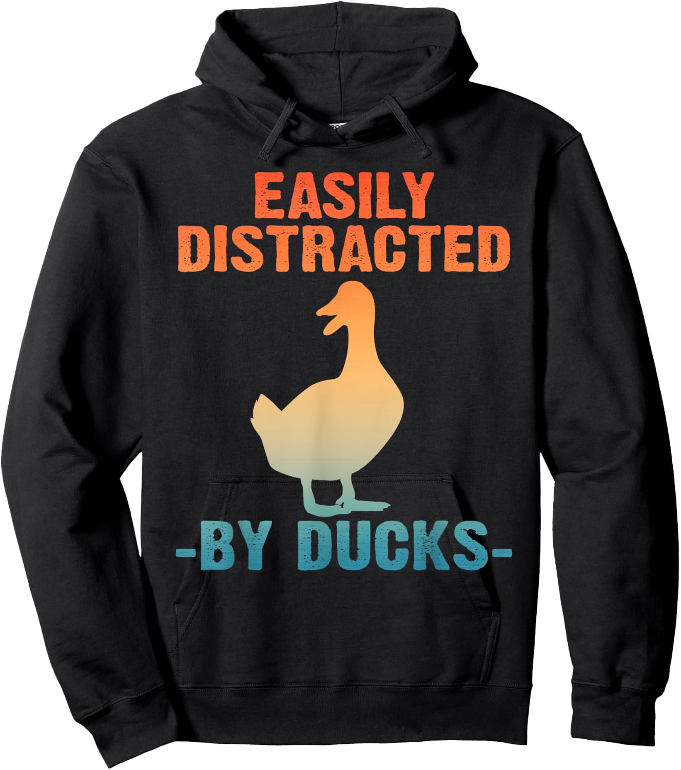 Cute Duck Design Women Aquatic Bird Duck Lovers Hoodie - Hoodie | Black