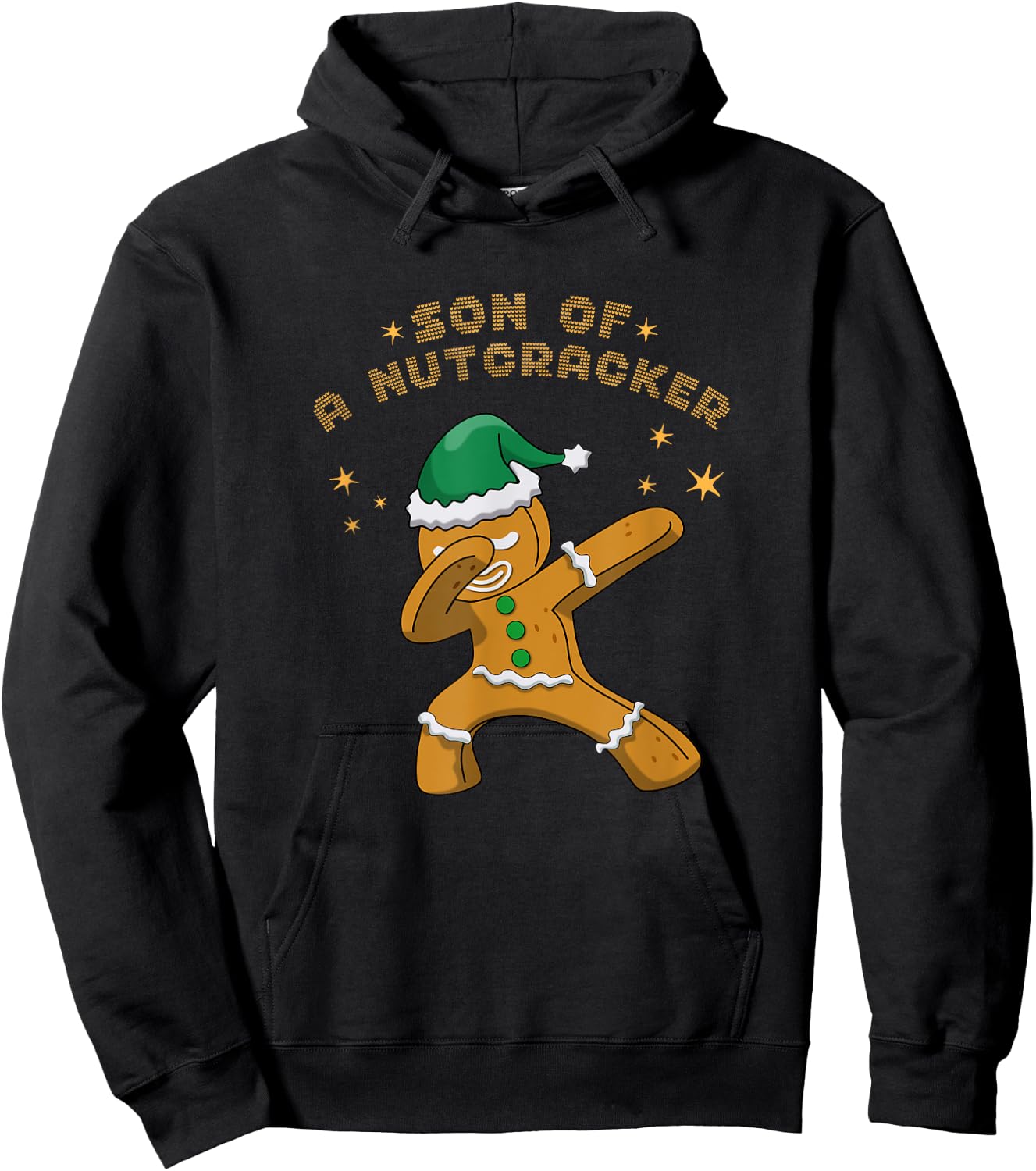 Son Of A Nutcracker Pajamas Christmas Gingerbread Man Hoodie - Hoodie | Black