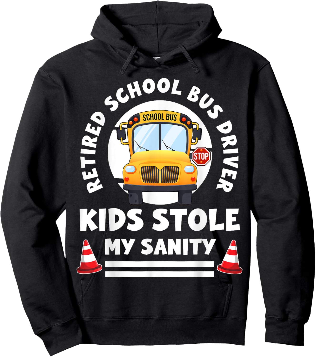 Retired School Bus Driver Hoodie - Hoodie | Black