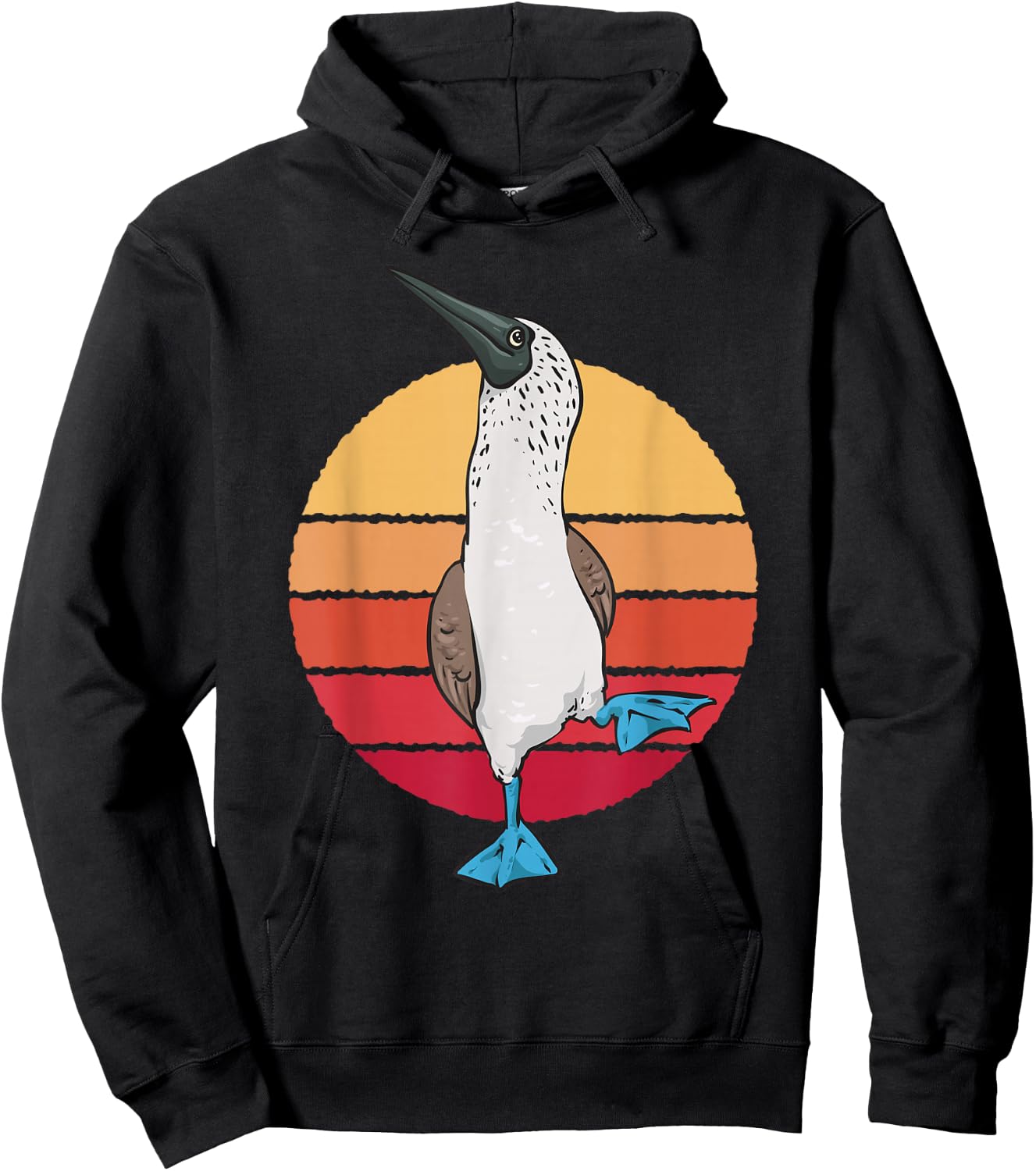 Blue-footed Booby Retro Vintage Boobies Seabird Hoodie - Hoodie | Black