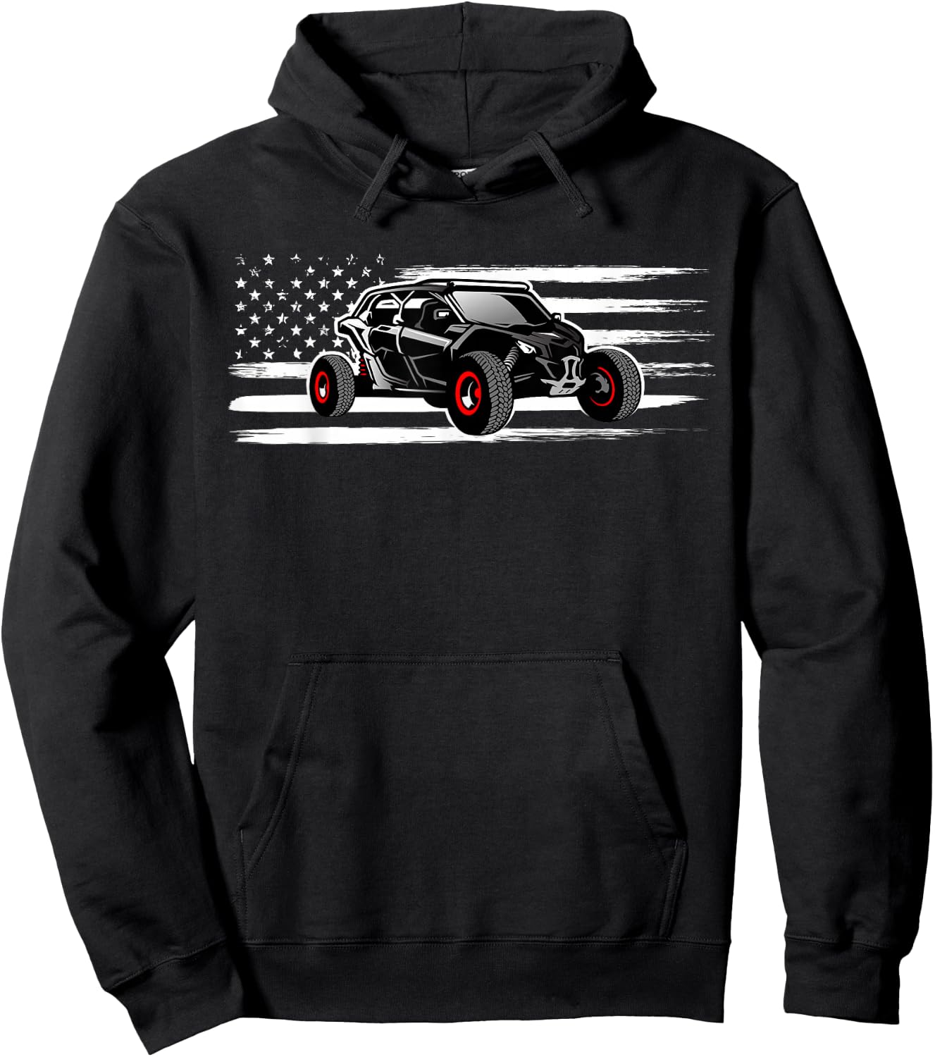 American Flag UTV Side by Side SXS Off Road Hoodie - Hoodie | Black