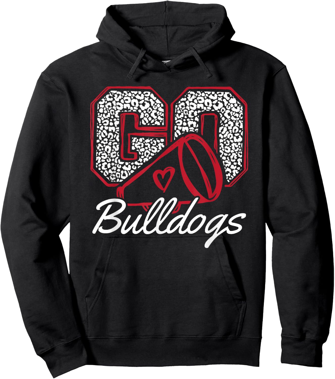 Go Cheer Bulldogs Sports Name Gifts Men Women Boy Girl Hoodie - Hoodie | Black