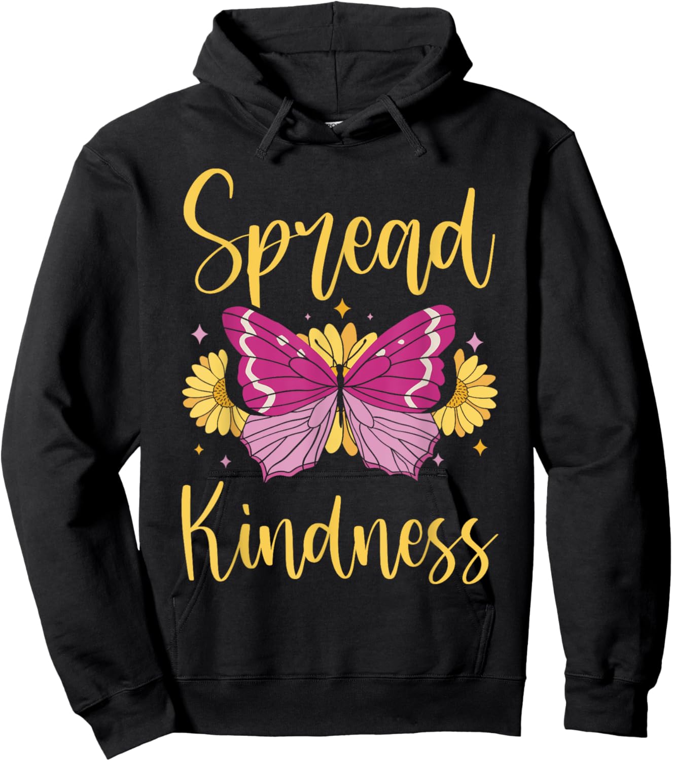 Be Kind Spread Kindness Summer Girls Hoodie - Hoodie | Black