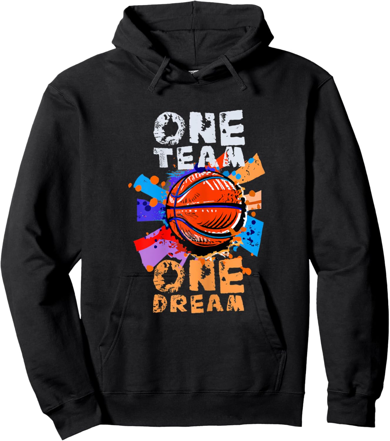 One Team, One Dream - Basketball Girls & Women Hoodie - Hoodie | Black