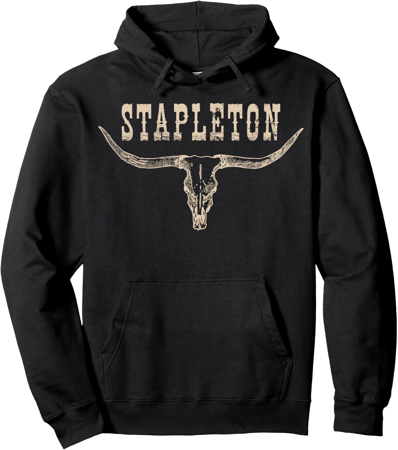 Vintage StapIeton Last Name Personalized 90s Style Hoodie - Hoodie | Black