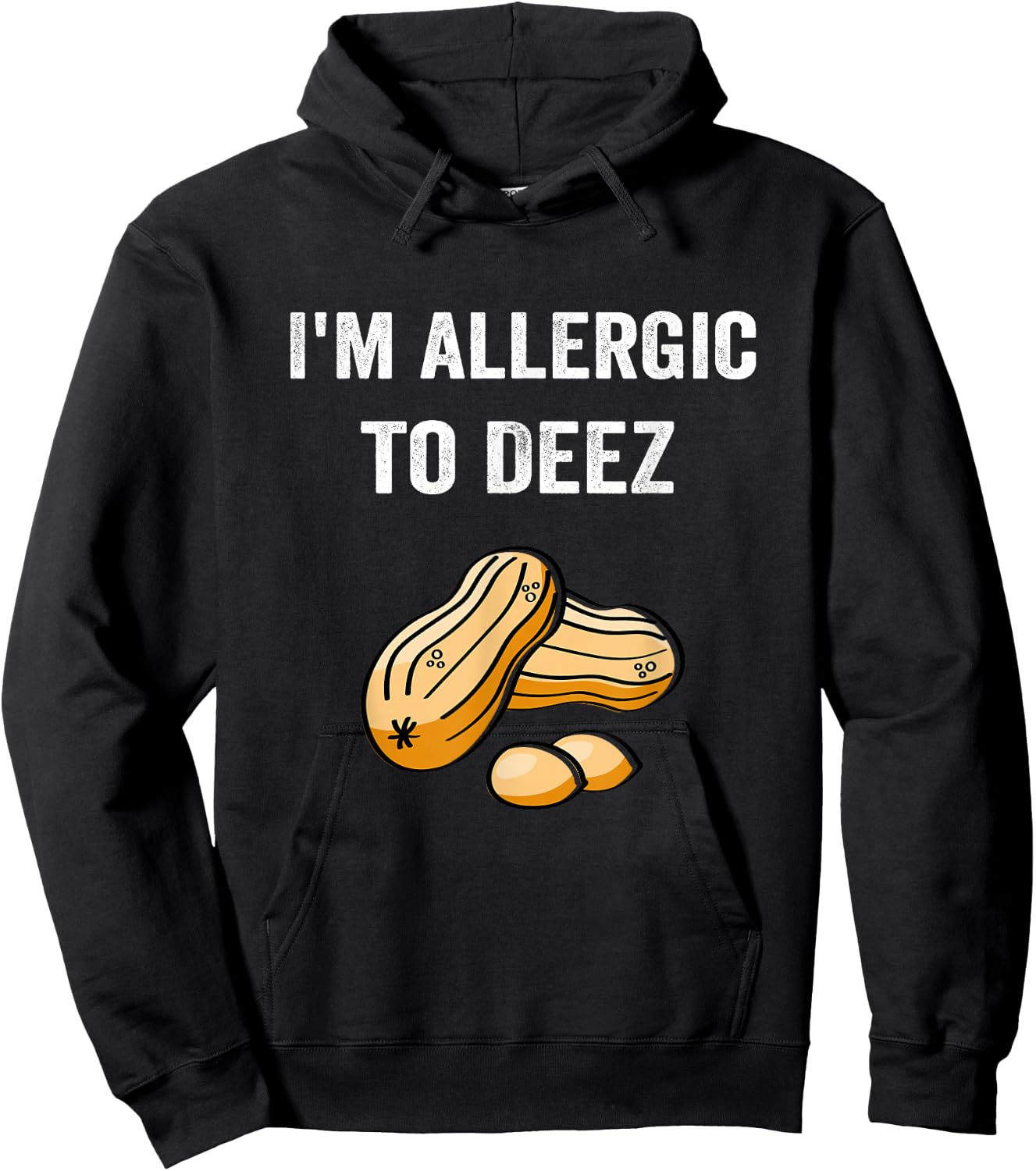 Allergic To Deez Peanut Allergy Awareness Hoodie - Hoodie | Black