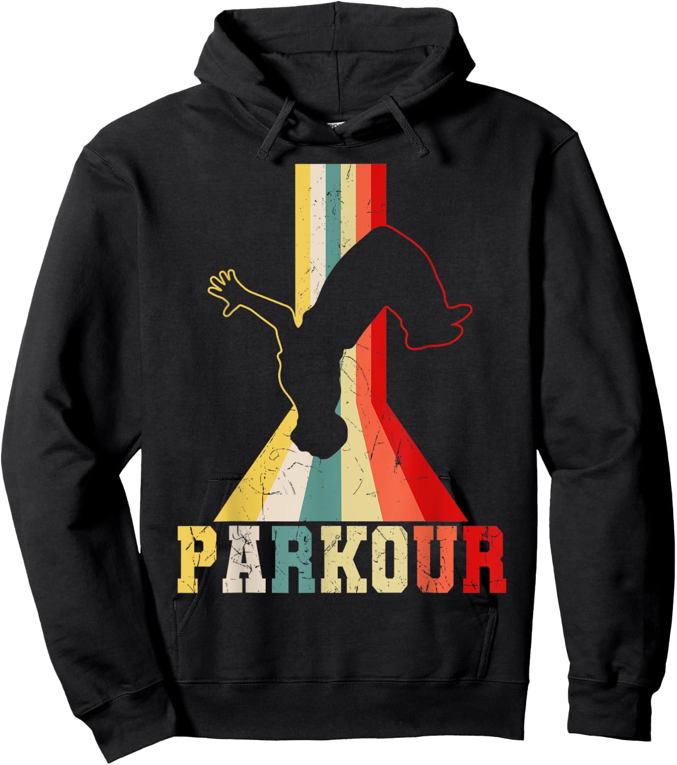Parkour Freerunner Traceur Retro Freerunning Men Boys Kids Hoodie - Hoodie | Black